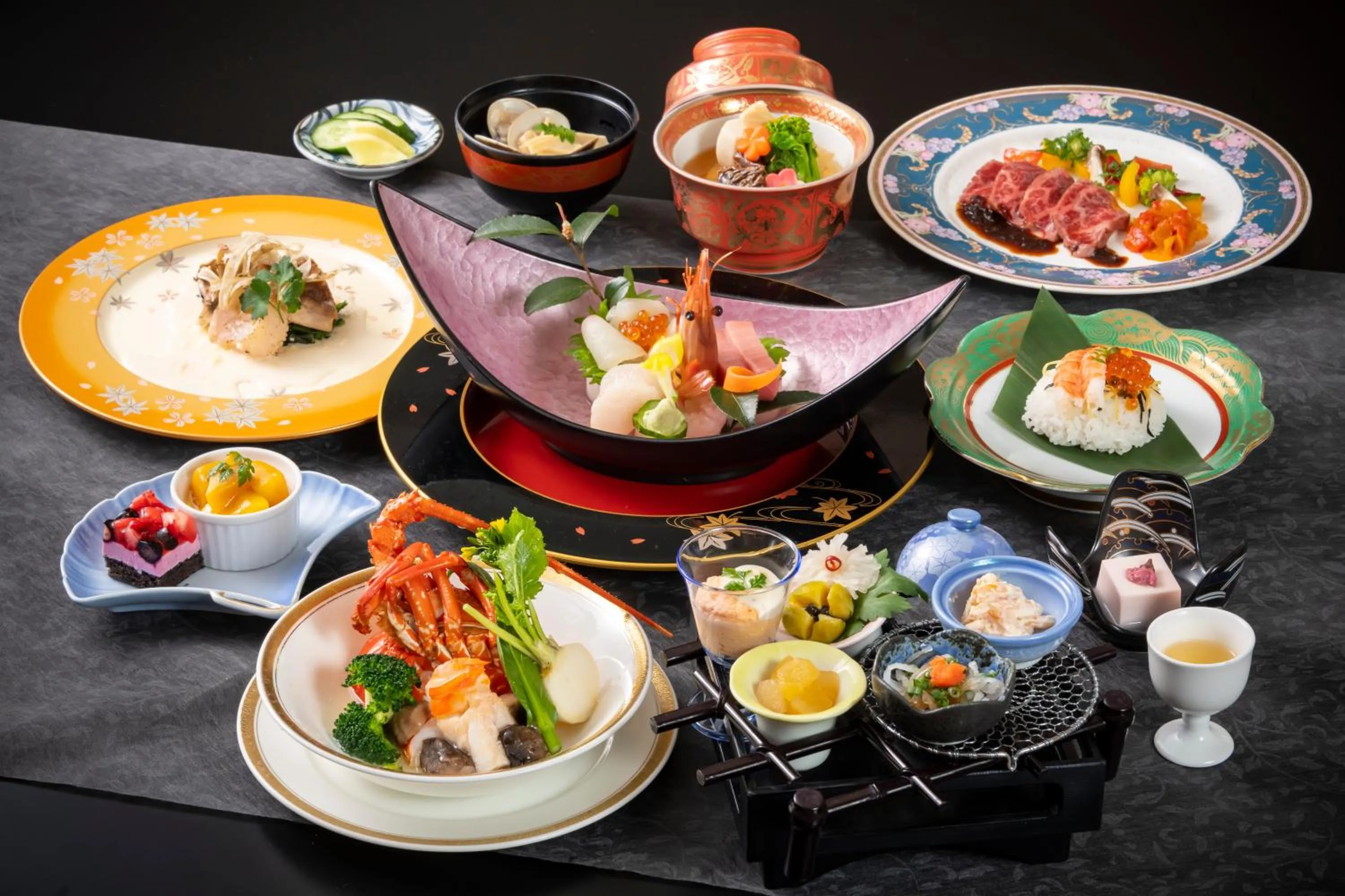 Dinner in Hotel Symphony Sagae Onsen