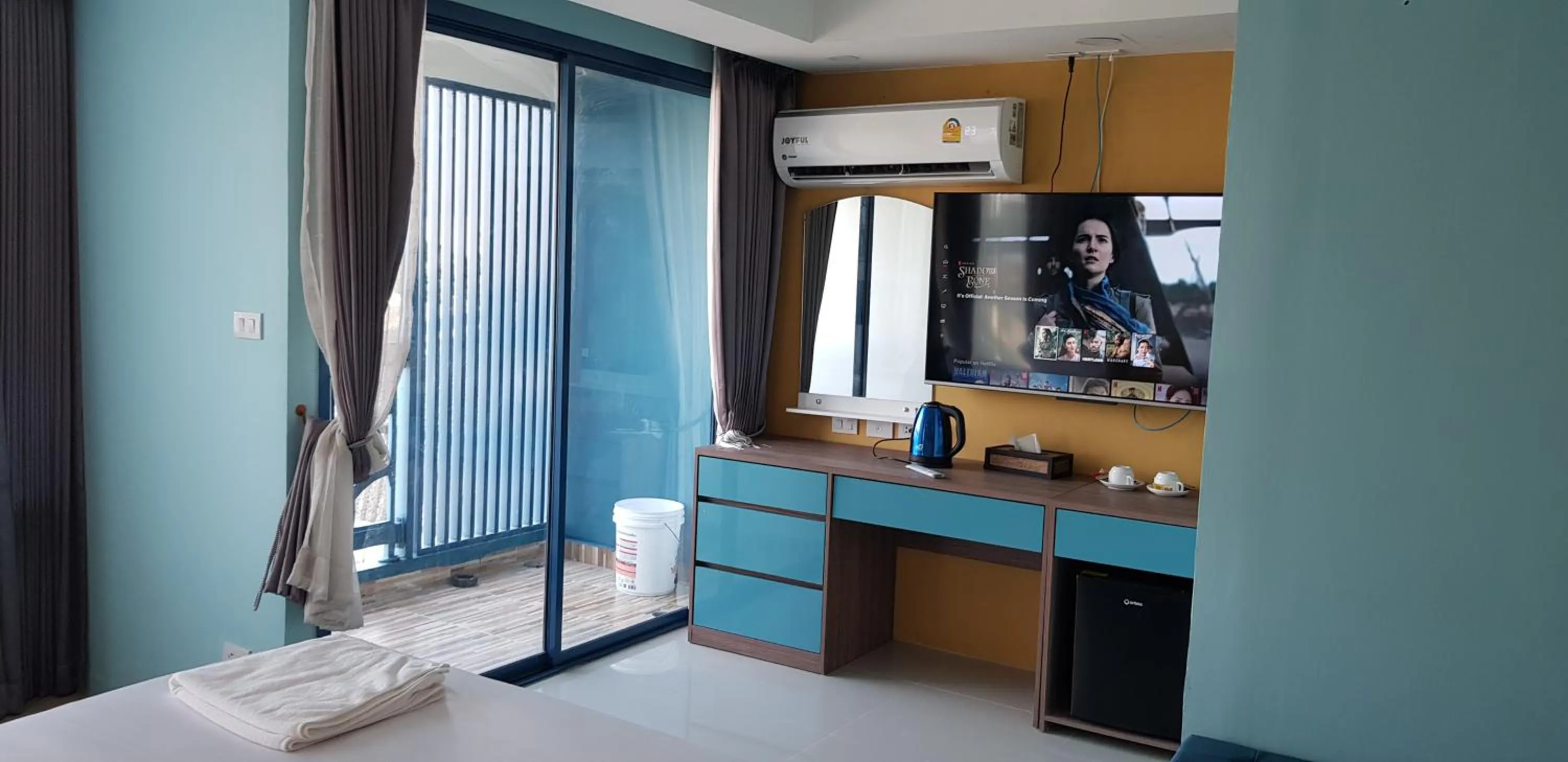 Bed in BlueTel Re'sidencE Bangkok IMPACT บลูเทล เรซิดองส์ กรุงเทพ อิมแพค