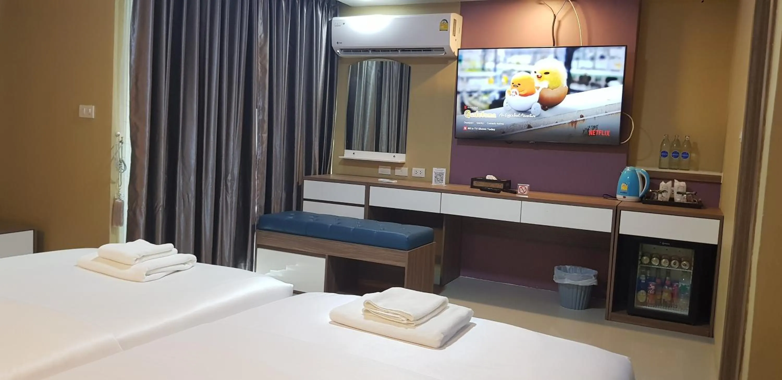 Bed in BlueTel Re'sidencE Bangkok IMPACT บลูเทล เรซิดองส์ กรุงเทพ อิมแพค