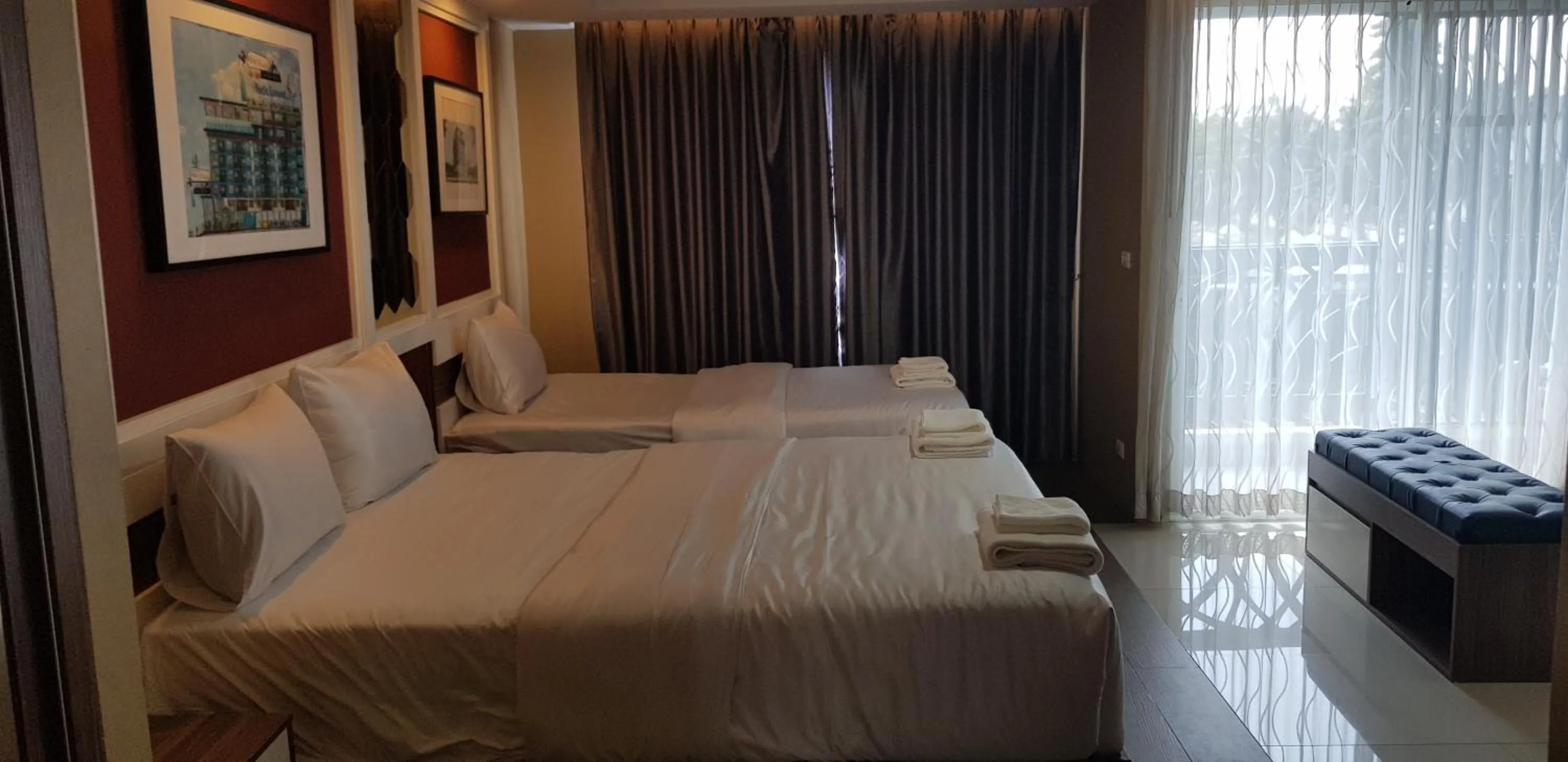 Bed in BlueTel Re'sidencE Bangkok IMPACT บลูเทล เรซิดองส์ กรุงเทพ อิมแพค