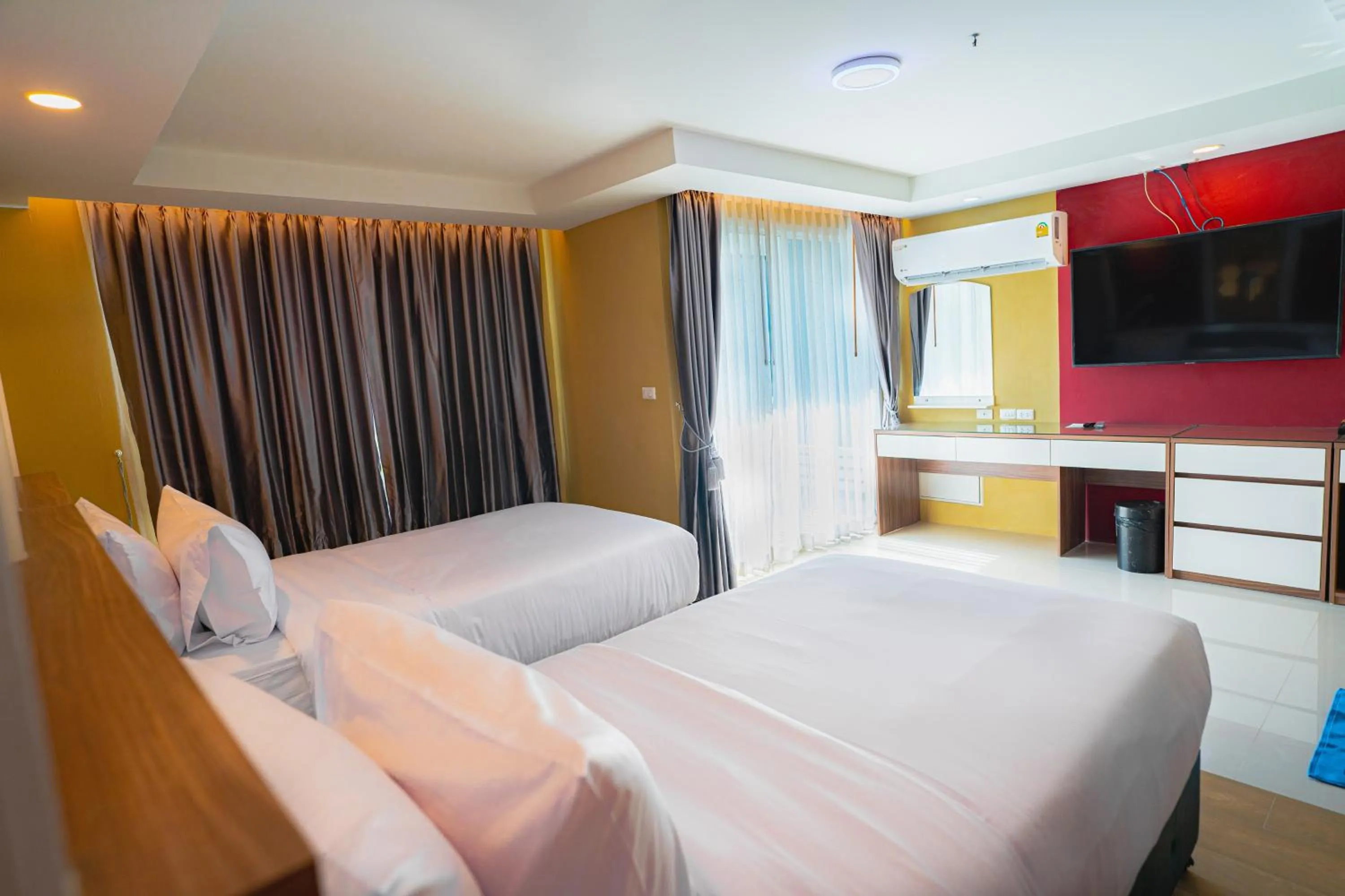 Bed in BlueTel Re'sidencE Bangkok IMPACT บลูเทล เรซิดองส์ กรุงเทพ อิมแพค