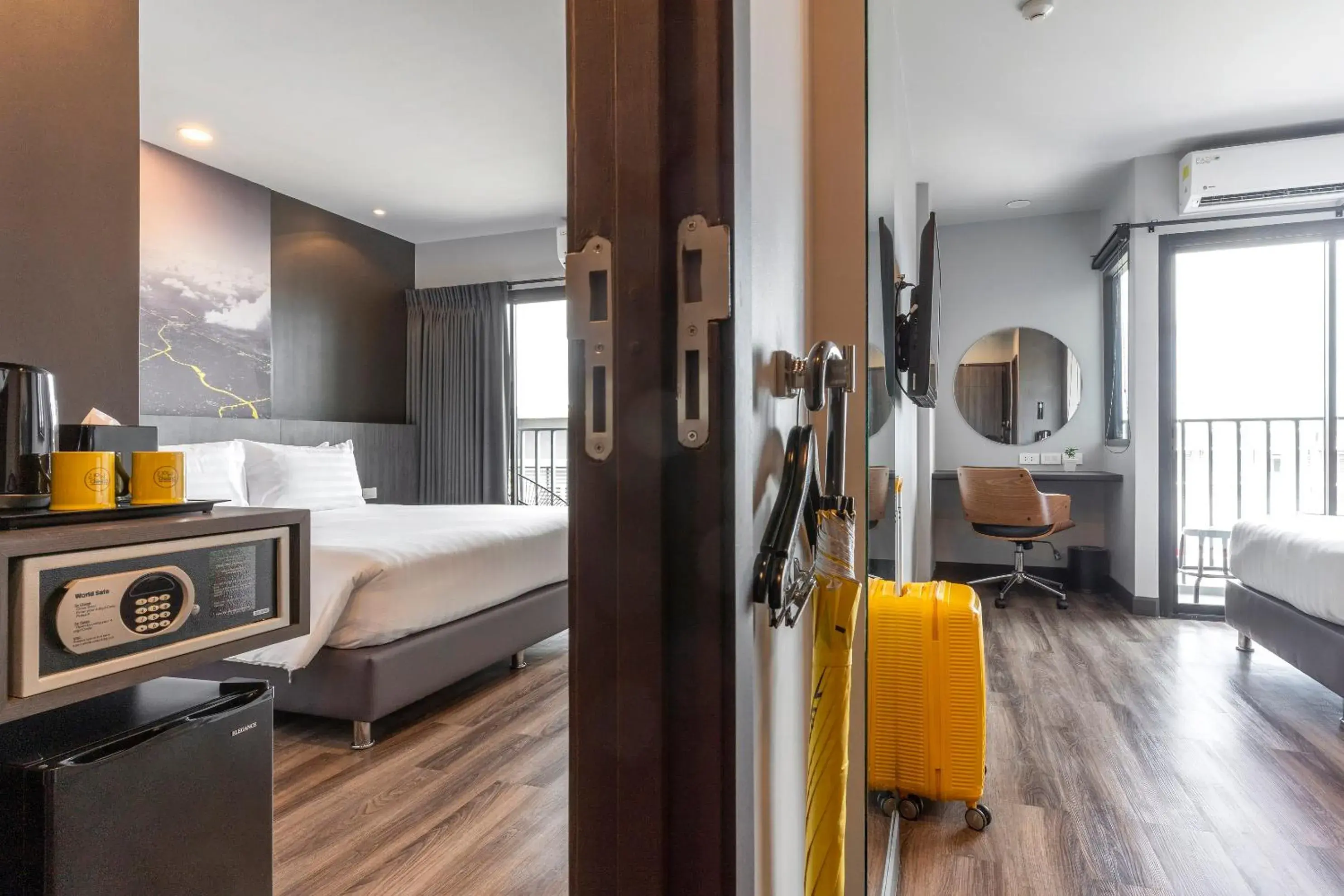 Balcony/Terrace, Bed in Sleep Mai Chiang Mai Airport Lifestyle Hotel Free Scheduled CNX Airport Shuttle Balcony/Terrace, Bed in Sleep Mai Chiang Mai Airport Lifestyle Hotel Free Scheduled CNX Airport Shuttle