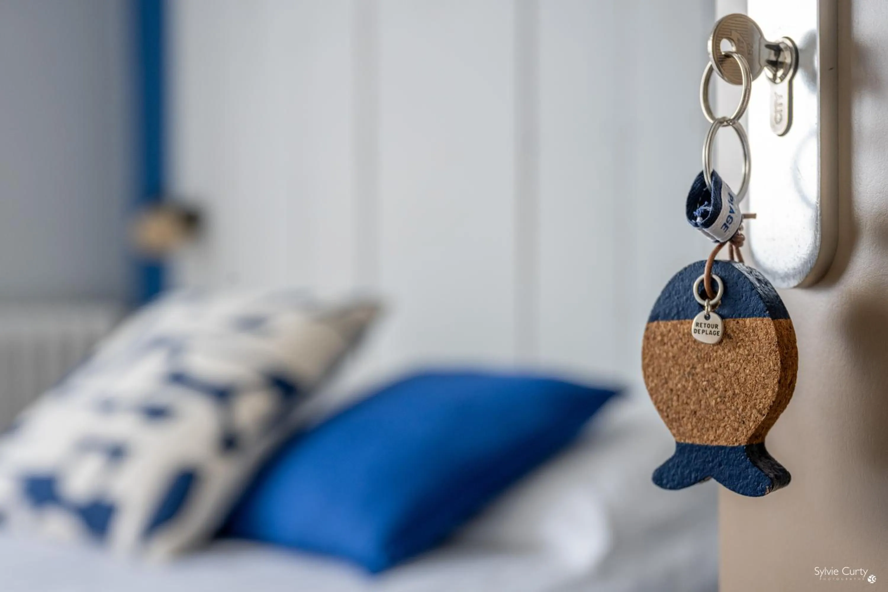 Decorative detail, Bed in Hotel La Roseraie