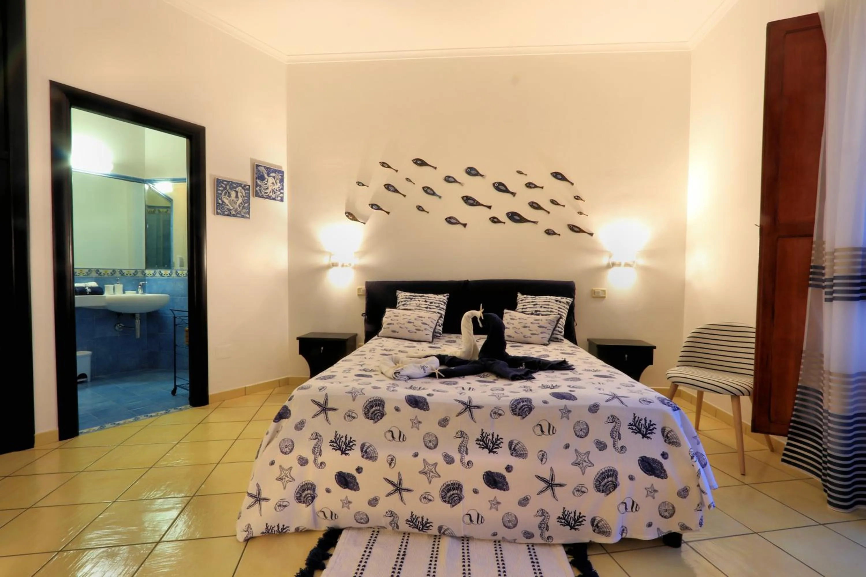 Bed in Due Relais - Panoramic Sea View Suites