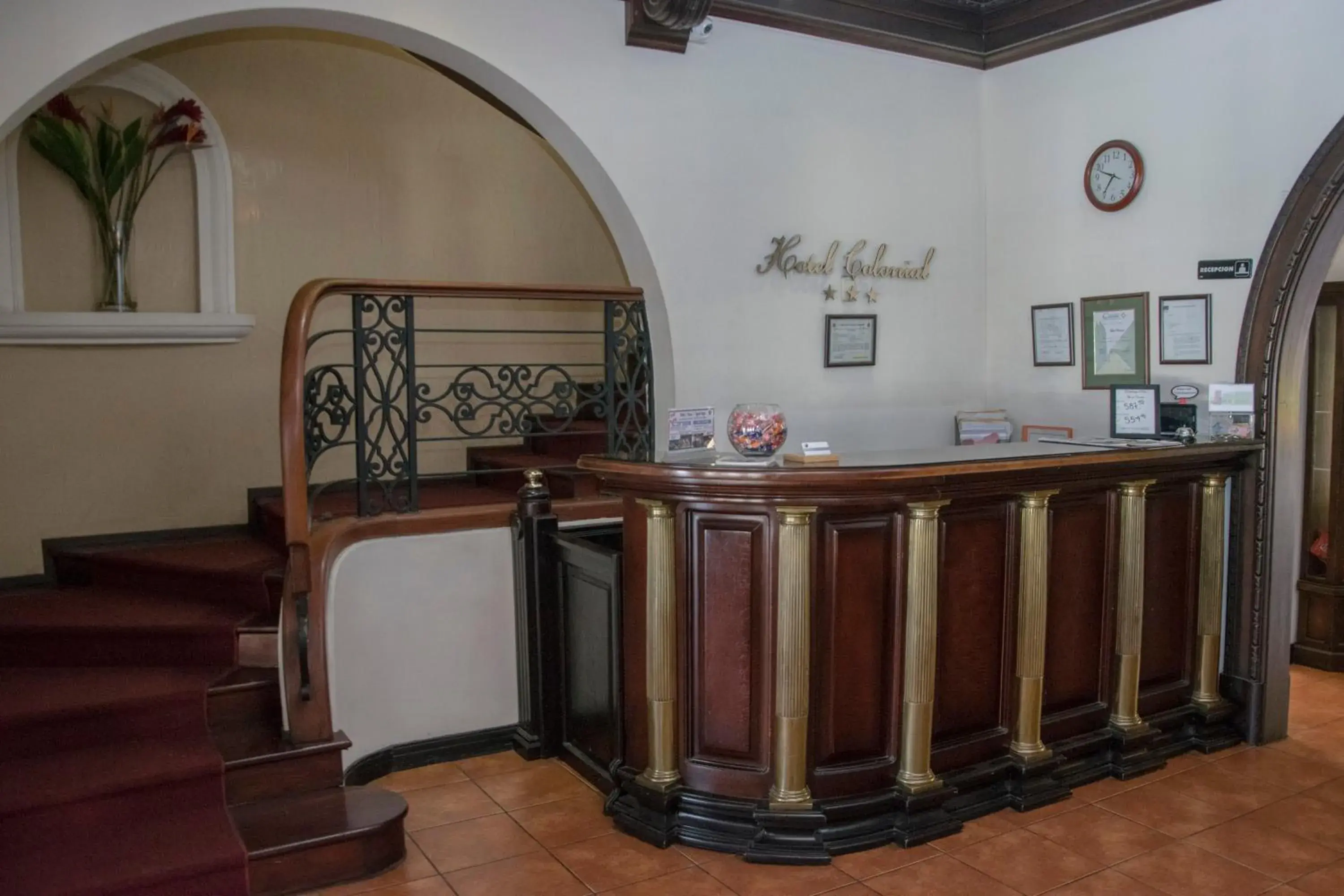 Lobby or reception in Hotel Colonial Lobby or reception in Hotel Colonial