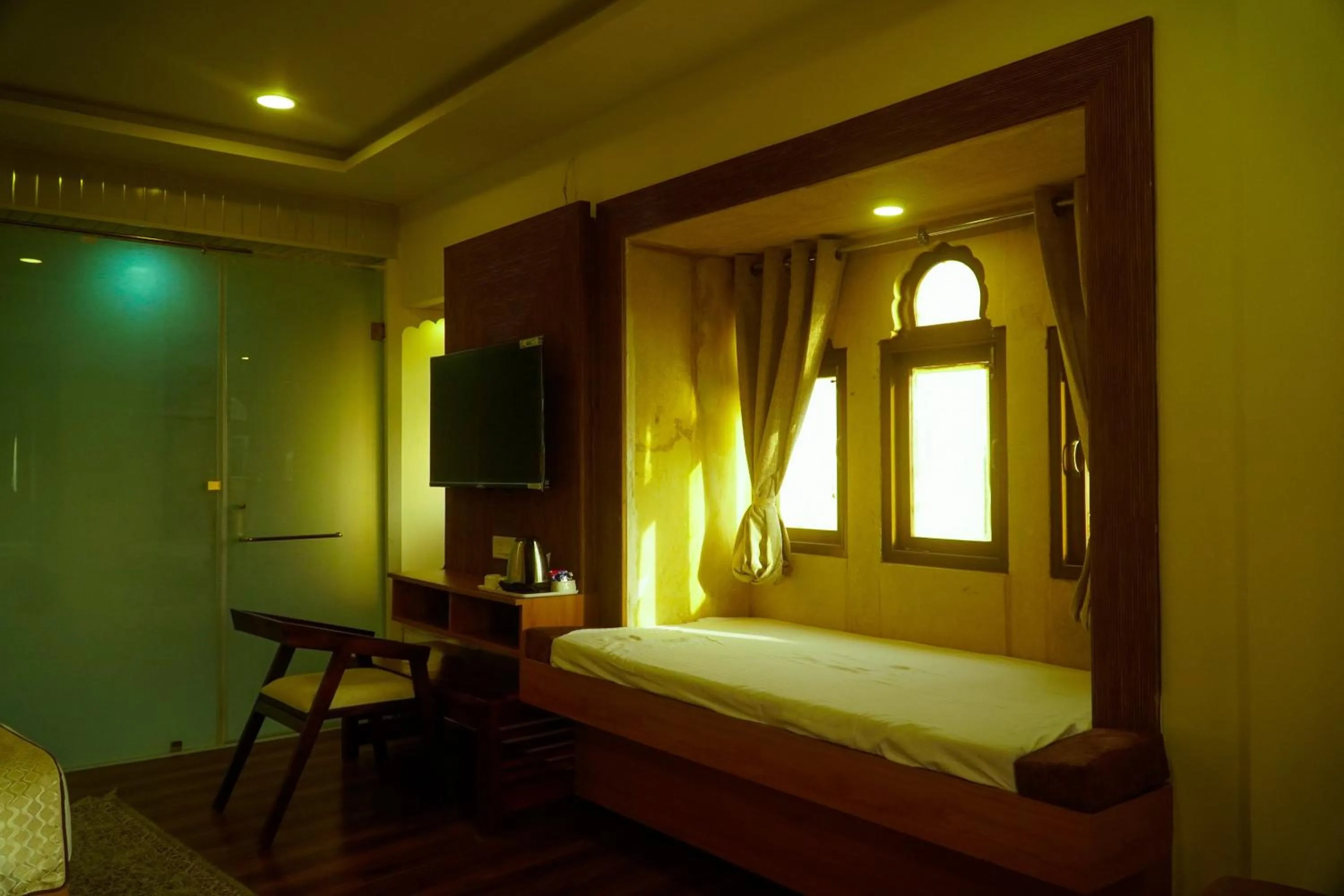 Bedroom, Bed in Hotel Jaisal Inn - Pure Veg