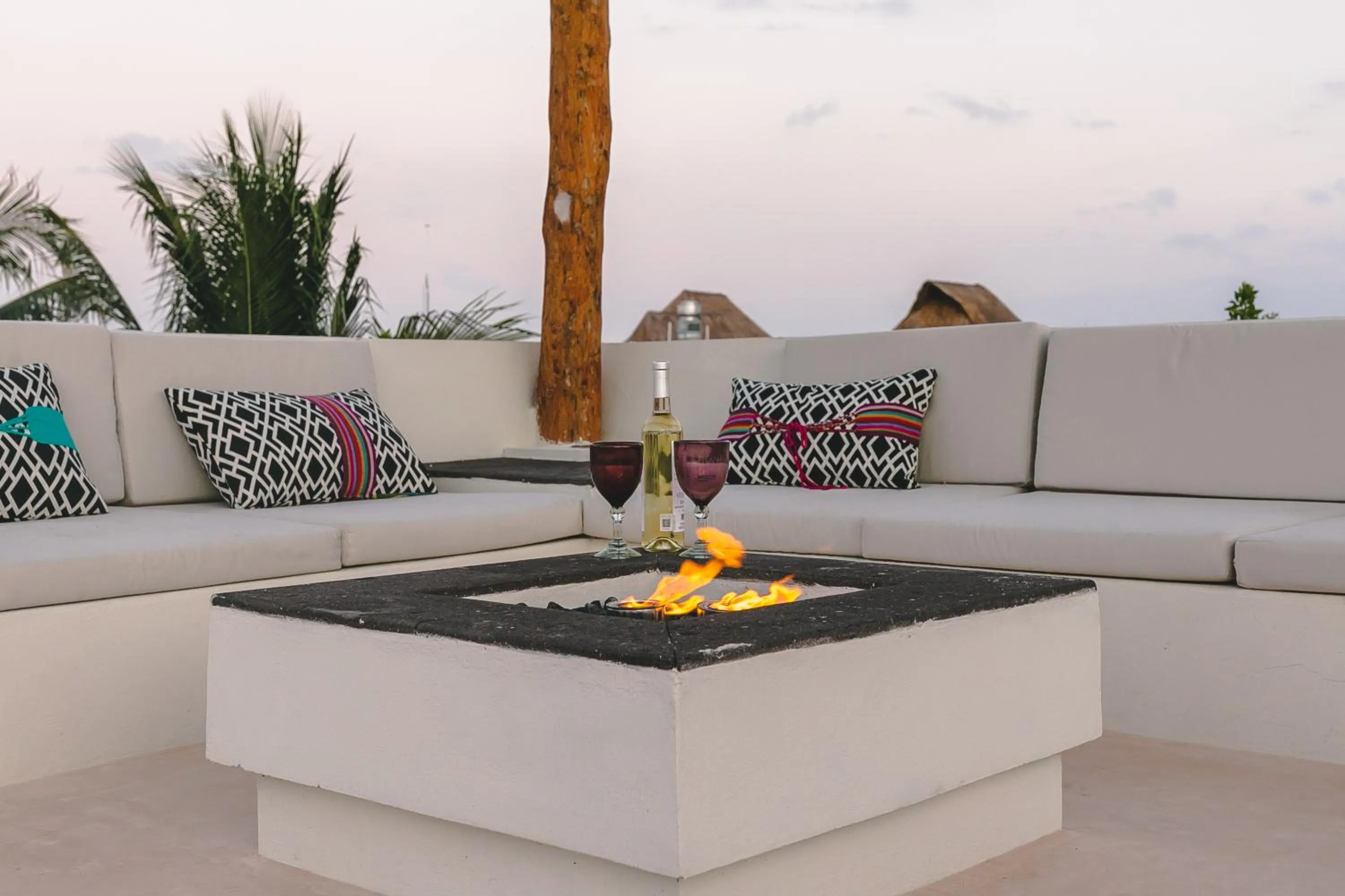 Balcony/Terrace in Hotel Boutique La Puerta Azul Beachfront - Adults Only