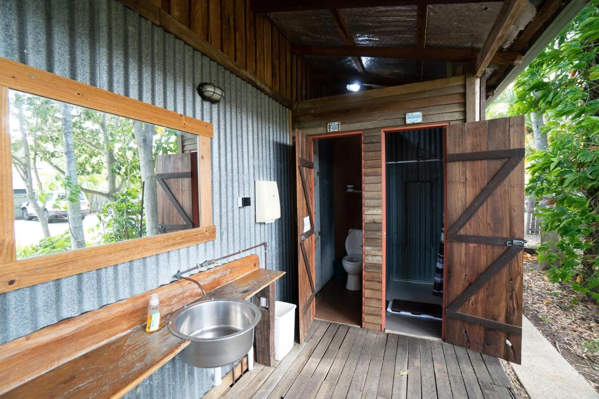 Bathroom in Woolshed Eco Lodge