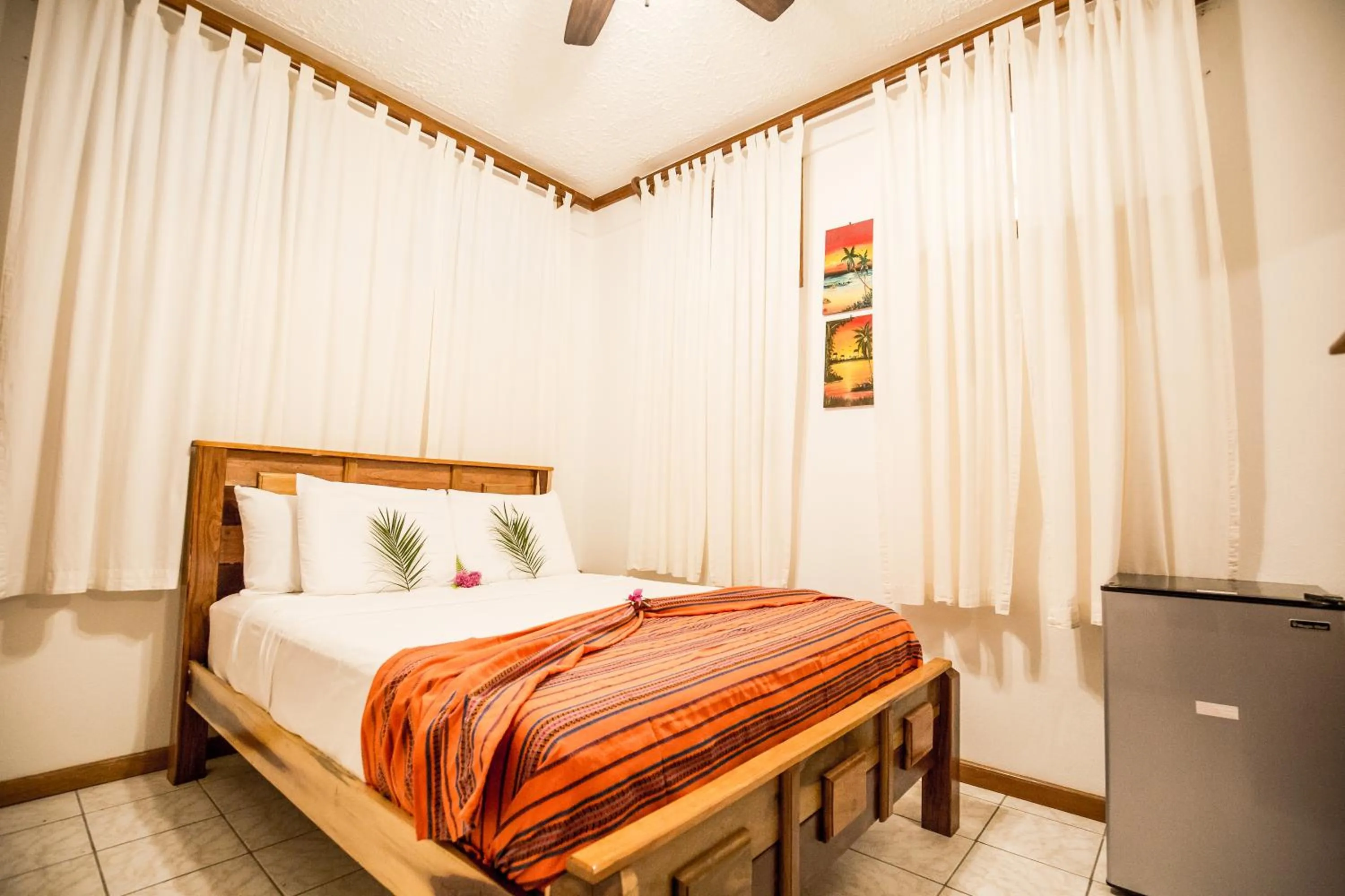 Bed in Falling Leaves Lodge