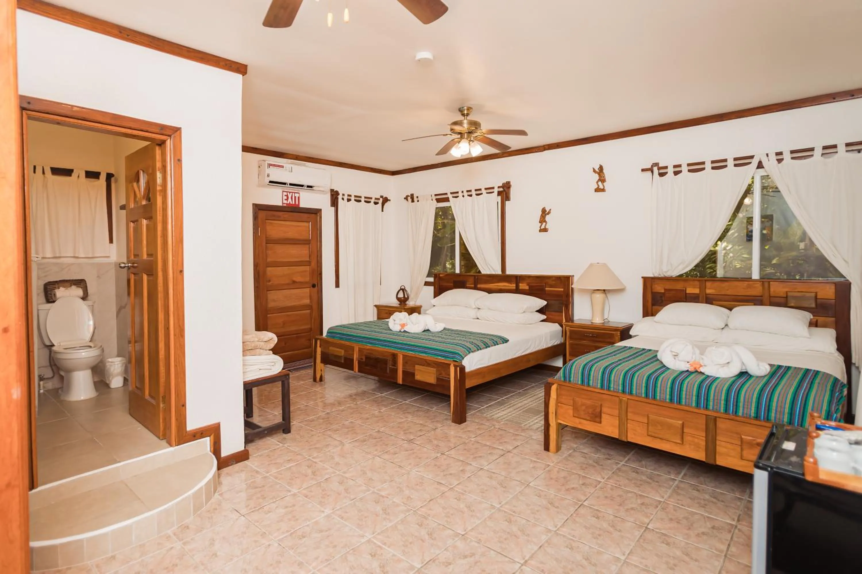 Bed in Falling Leaves Lodge