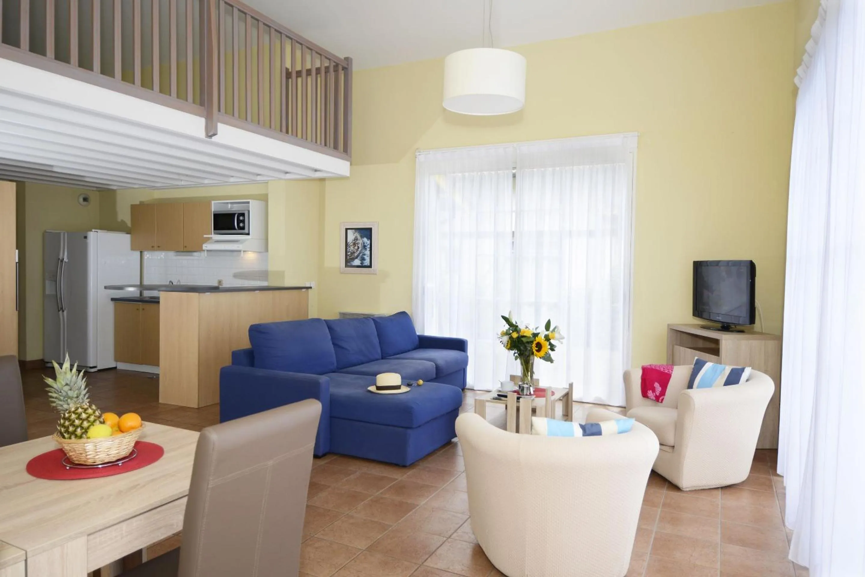 Living room in Résidence Odalys Les Greens du Bassin