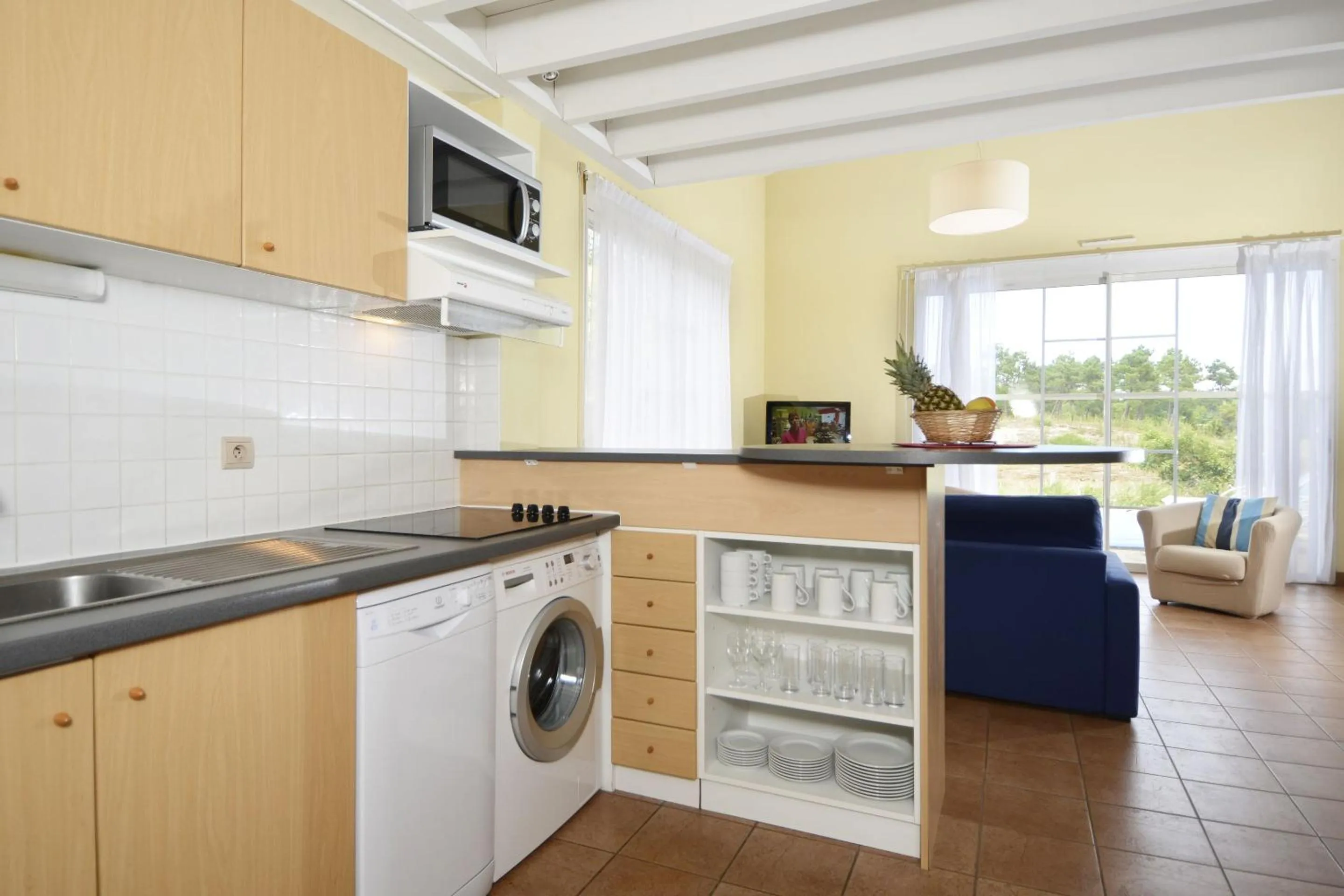 Kitchen or kitchenette in Résidence Odalys Les Greens du Bassin