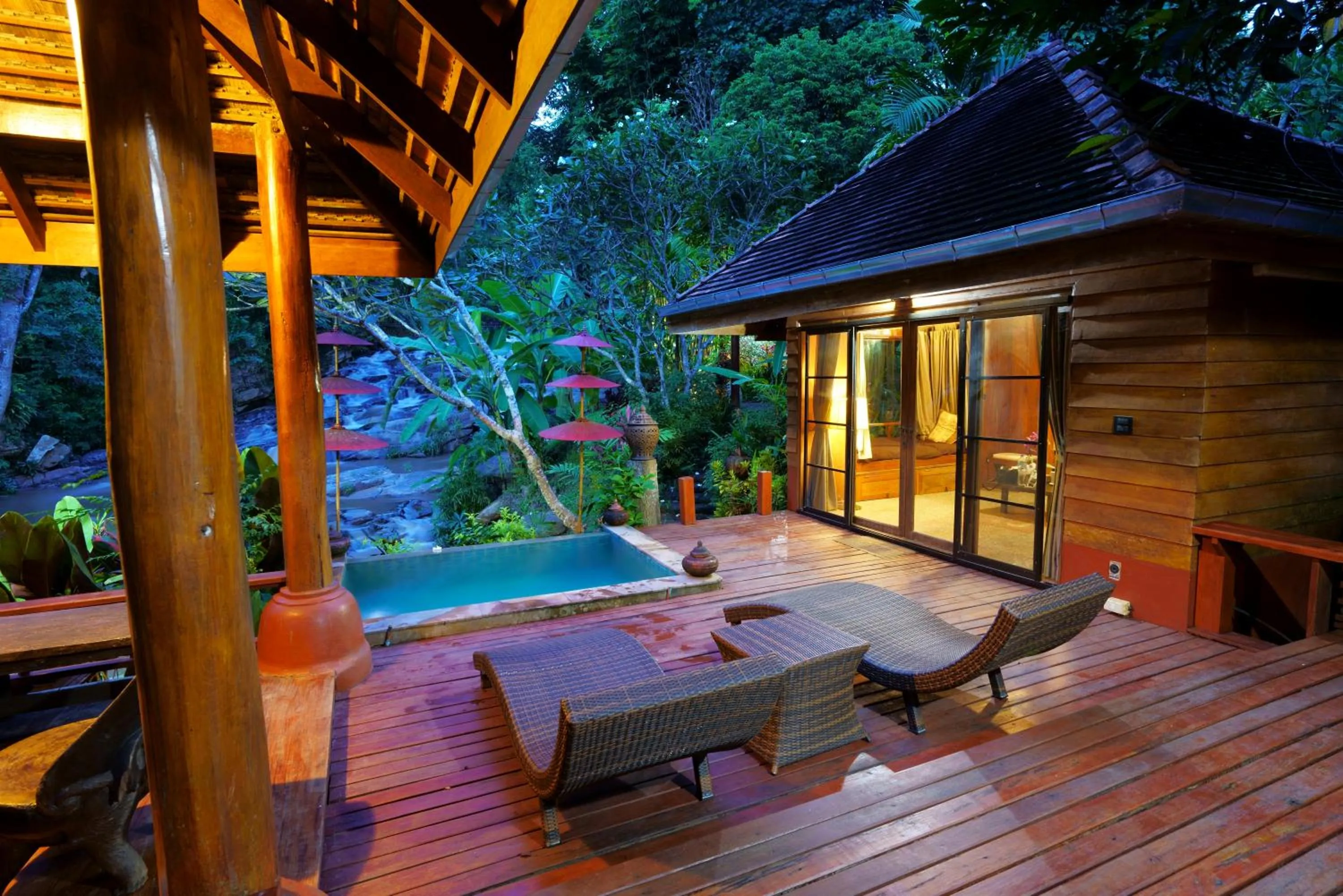 Patio in Sukantara Cascade Resort and Spa