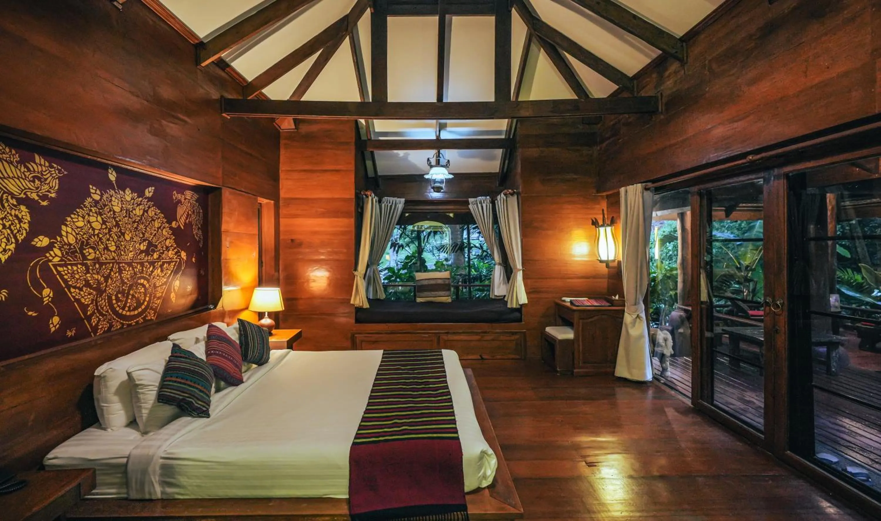 Bed in Sukantara Cascade Resort and Spa