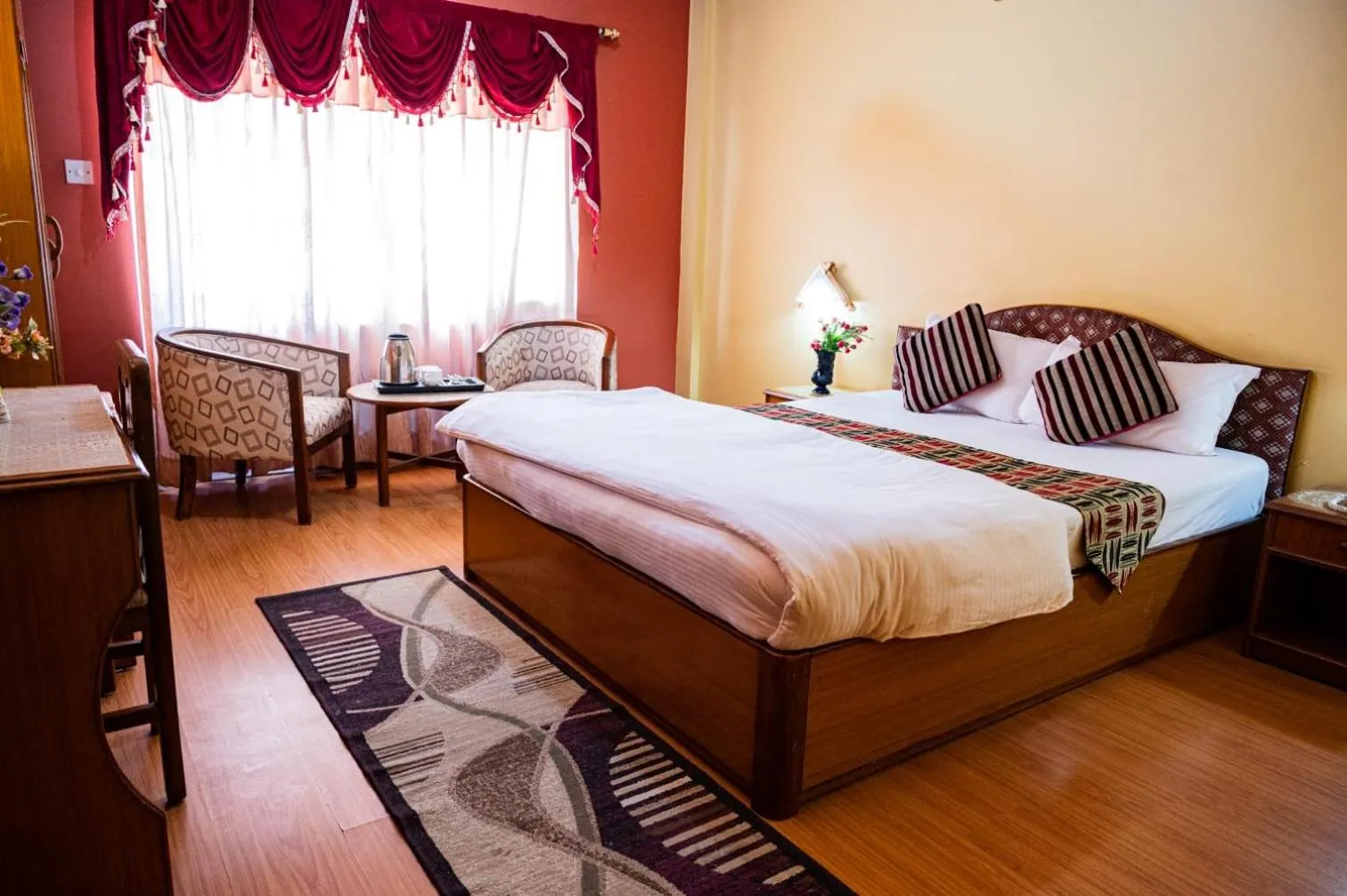 Bed in Kathmandu Prince Hotel