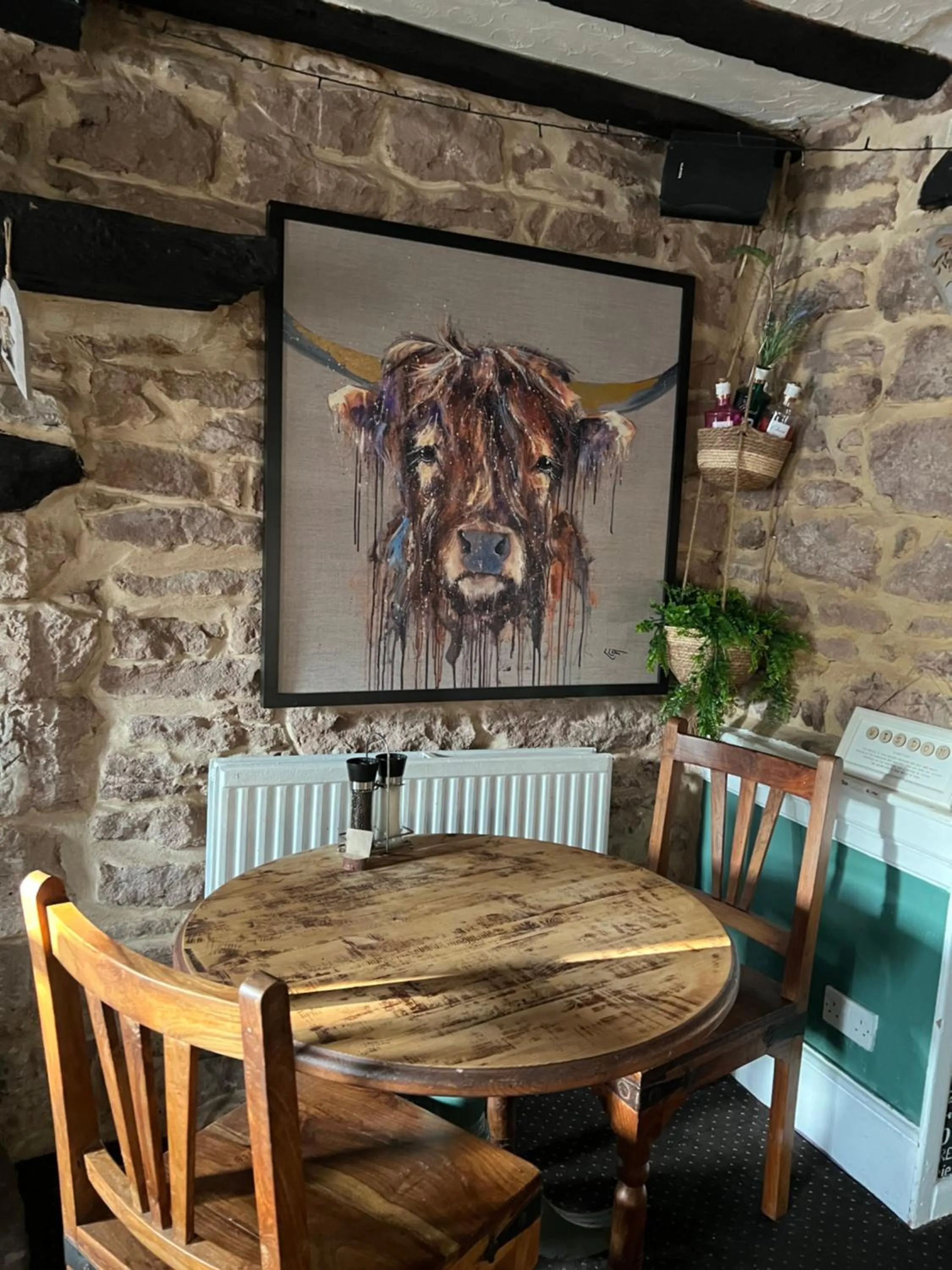 Decorative detail in Crosskeys Inn Guest Rooms in Wye Valley