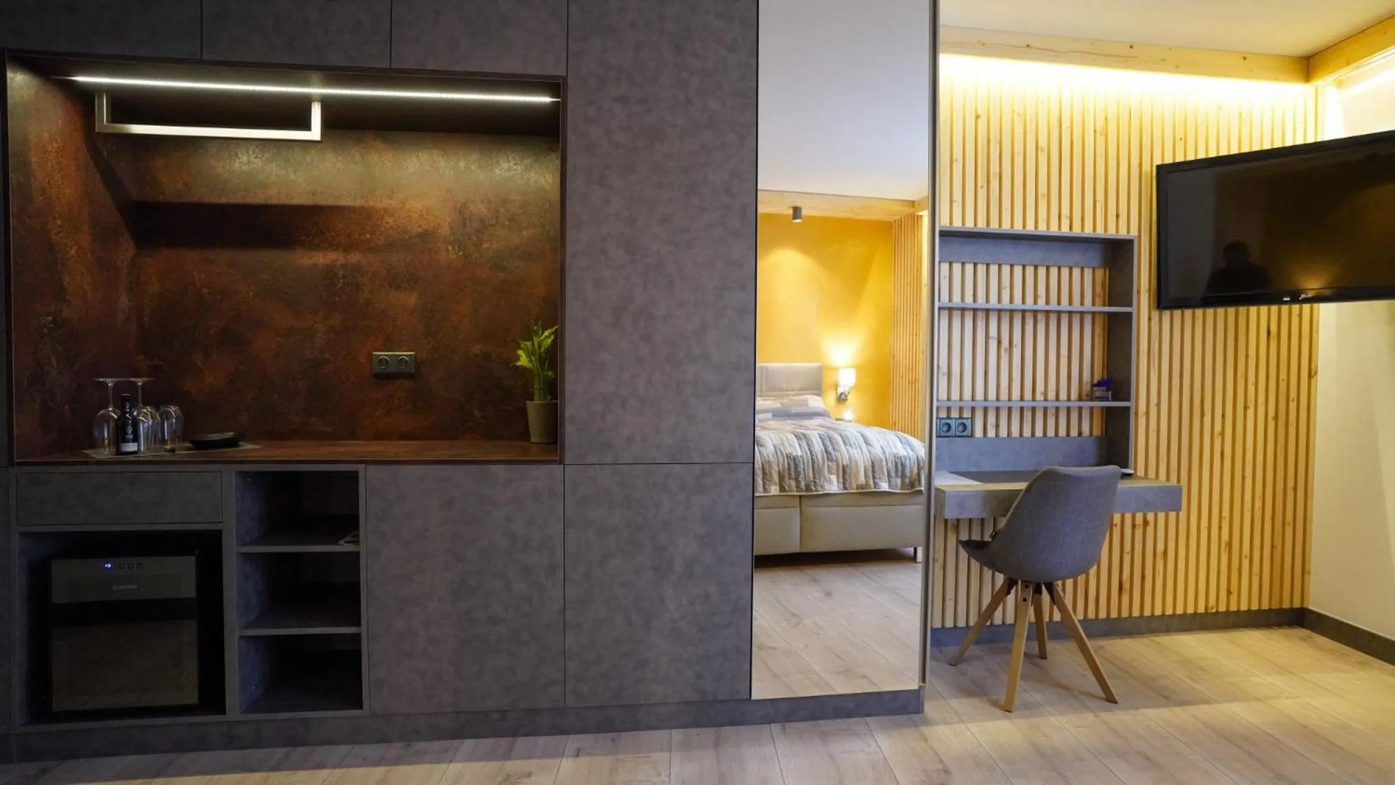 Living room, Bed in Sousedi Pavlov