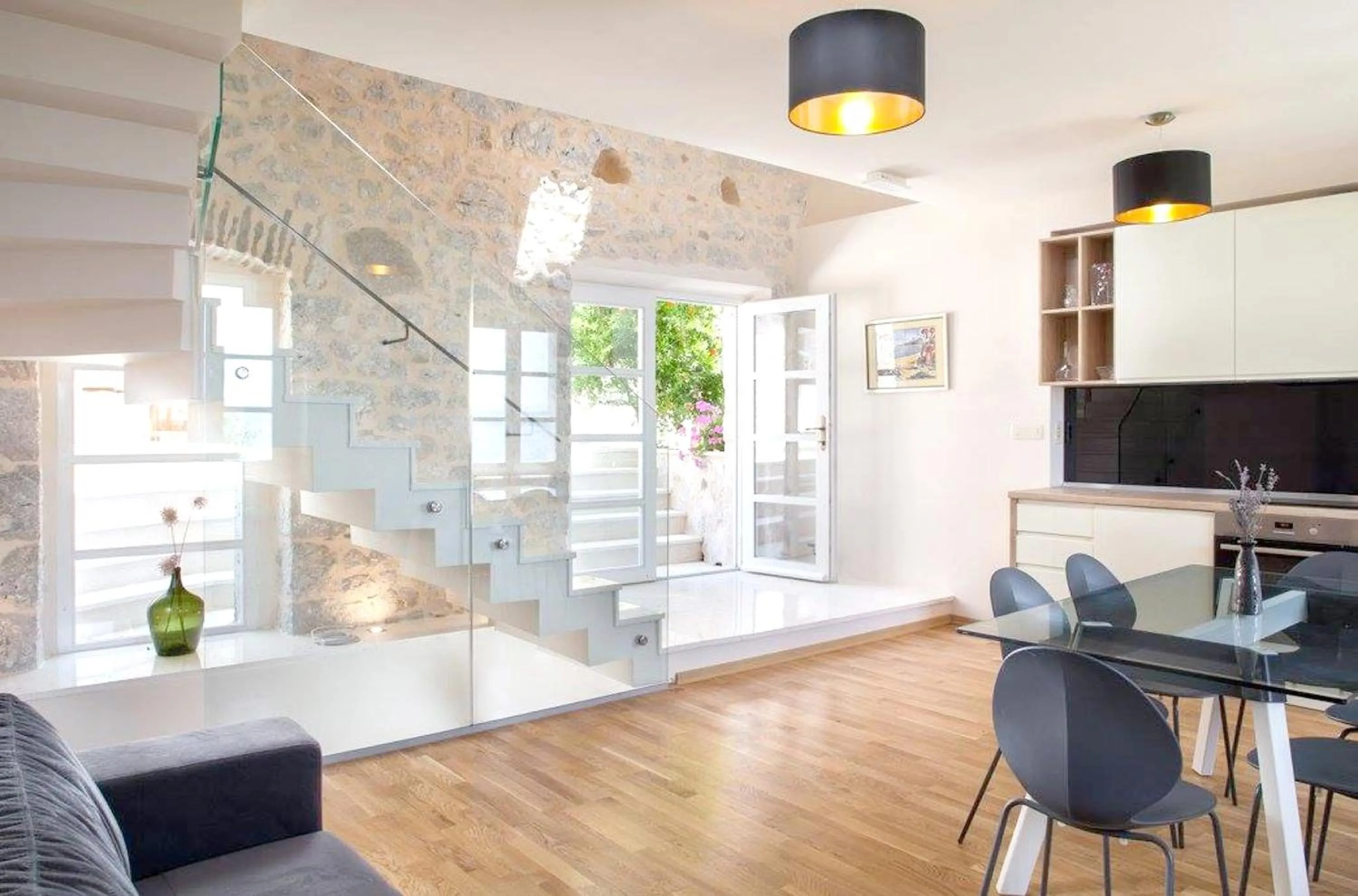 Living room in Elegant villa in Podgora with private pool and sea view