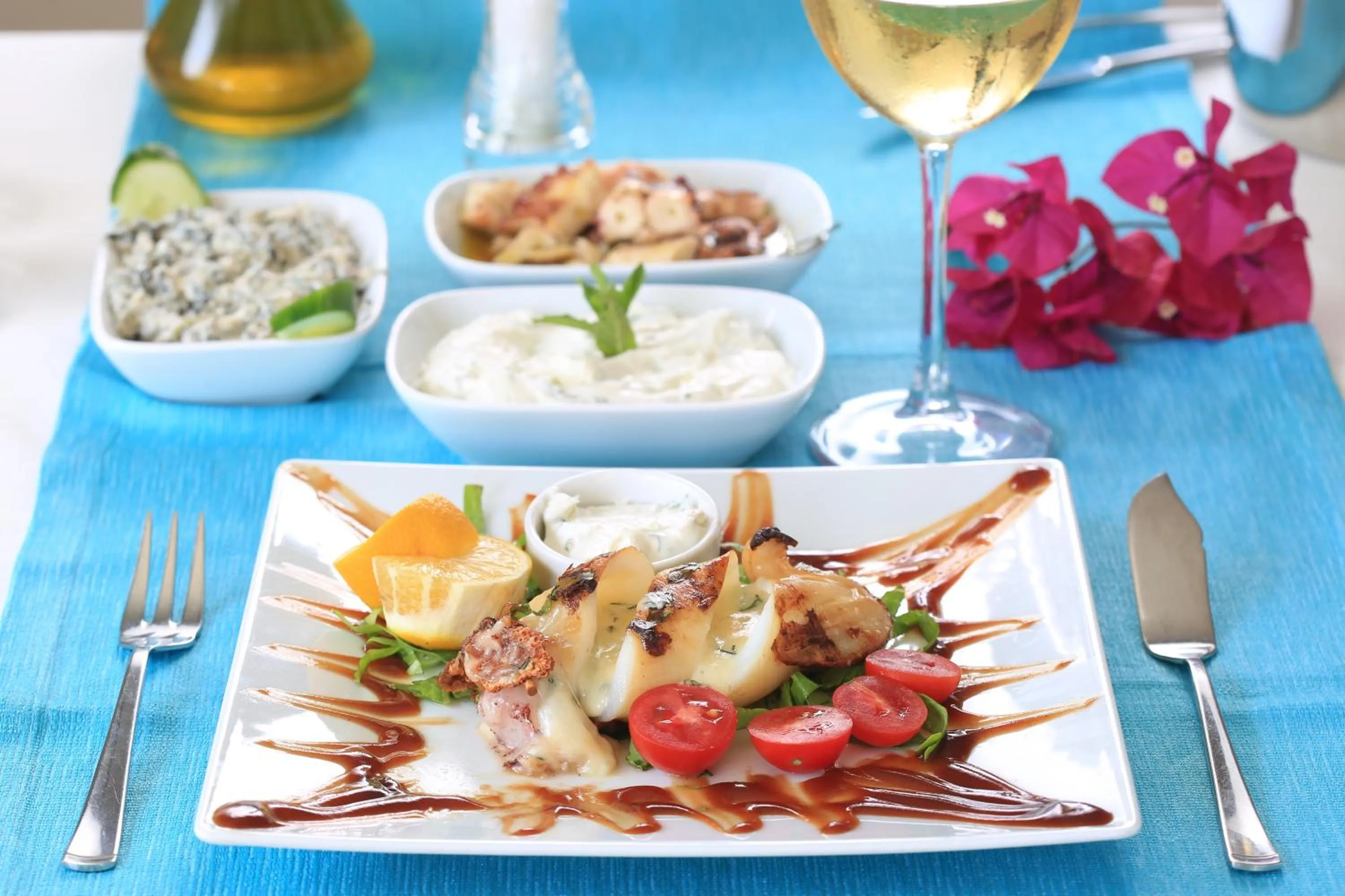 Food close-up in Tymnos Hotel