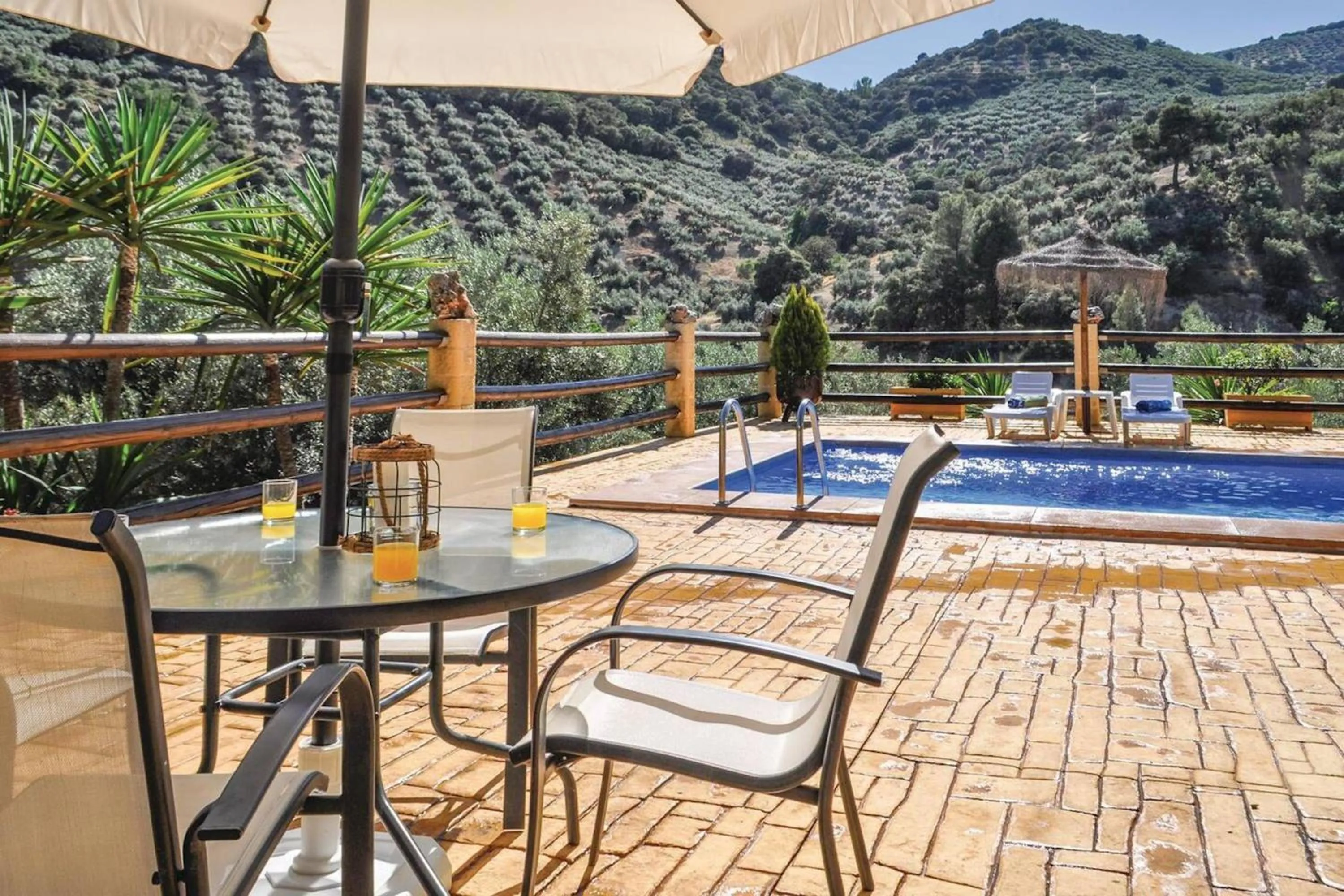 Balcony/Terrace in Charming Villa in Montefrío with Private Pool