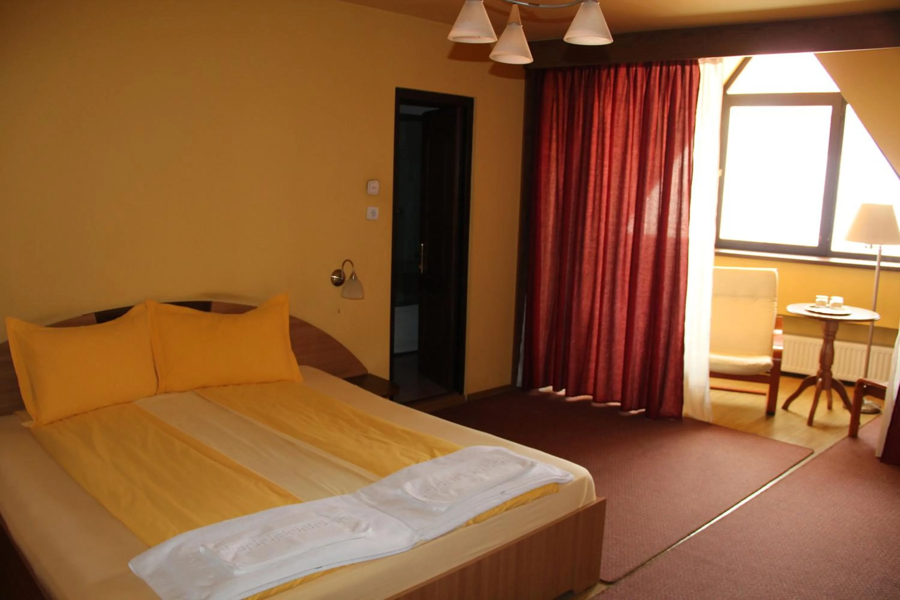 Bed in Pensiunea Blanca