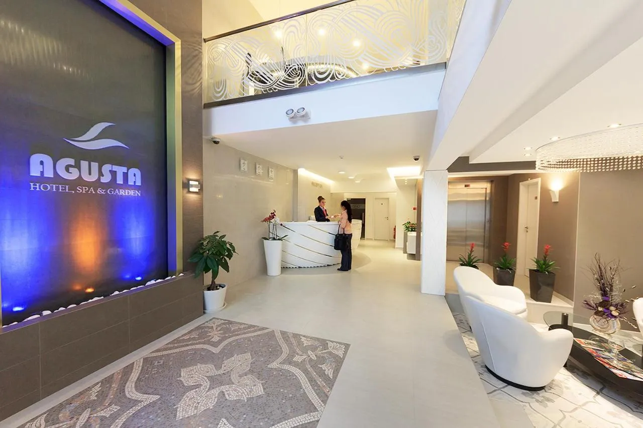 Lobby or reception in Agusta Hotel, Garden & SPA