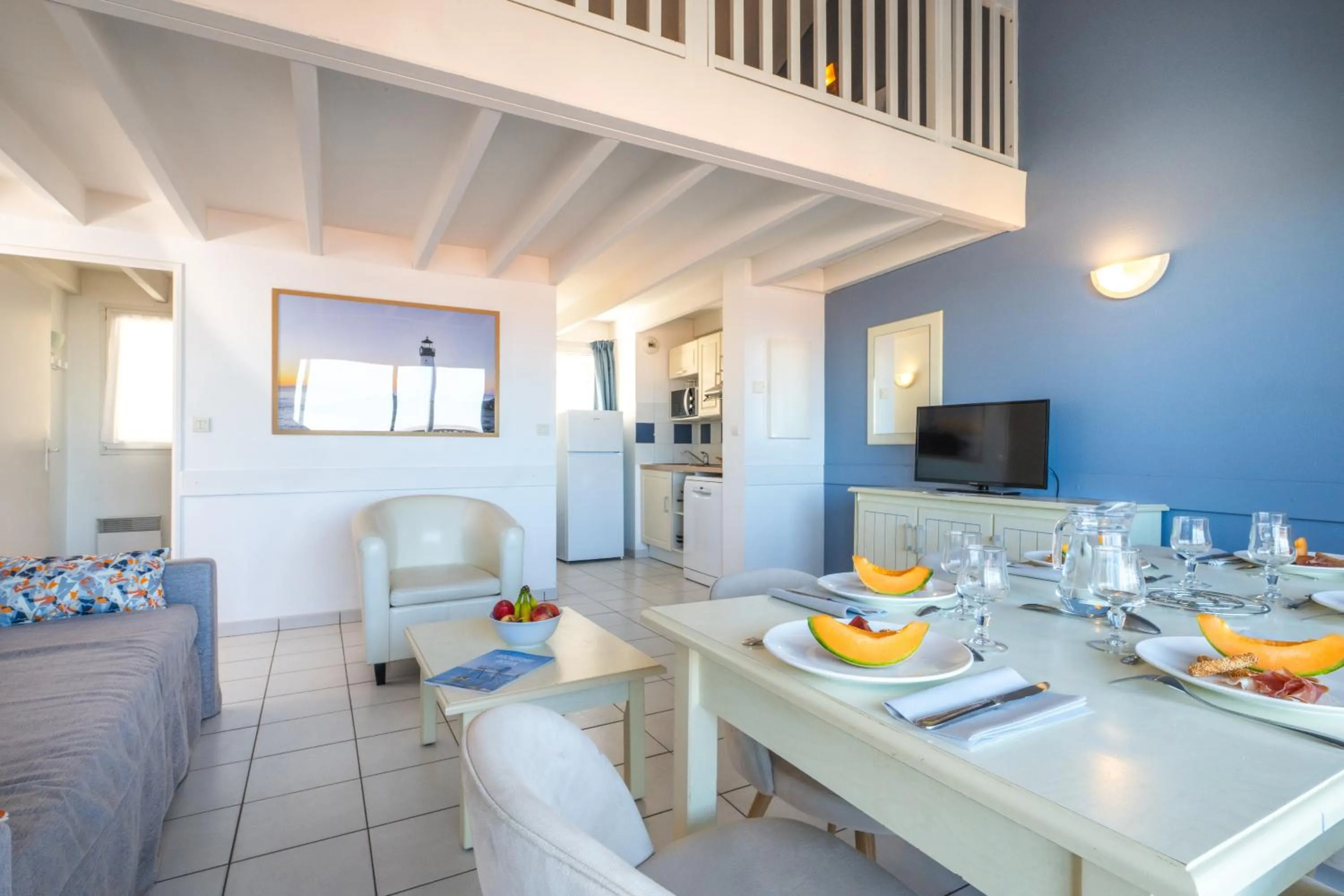 Living room in Résidence Odalys Les Terrasses de Fort Boyard