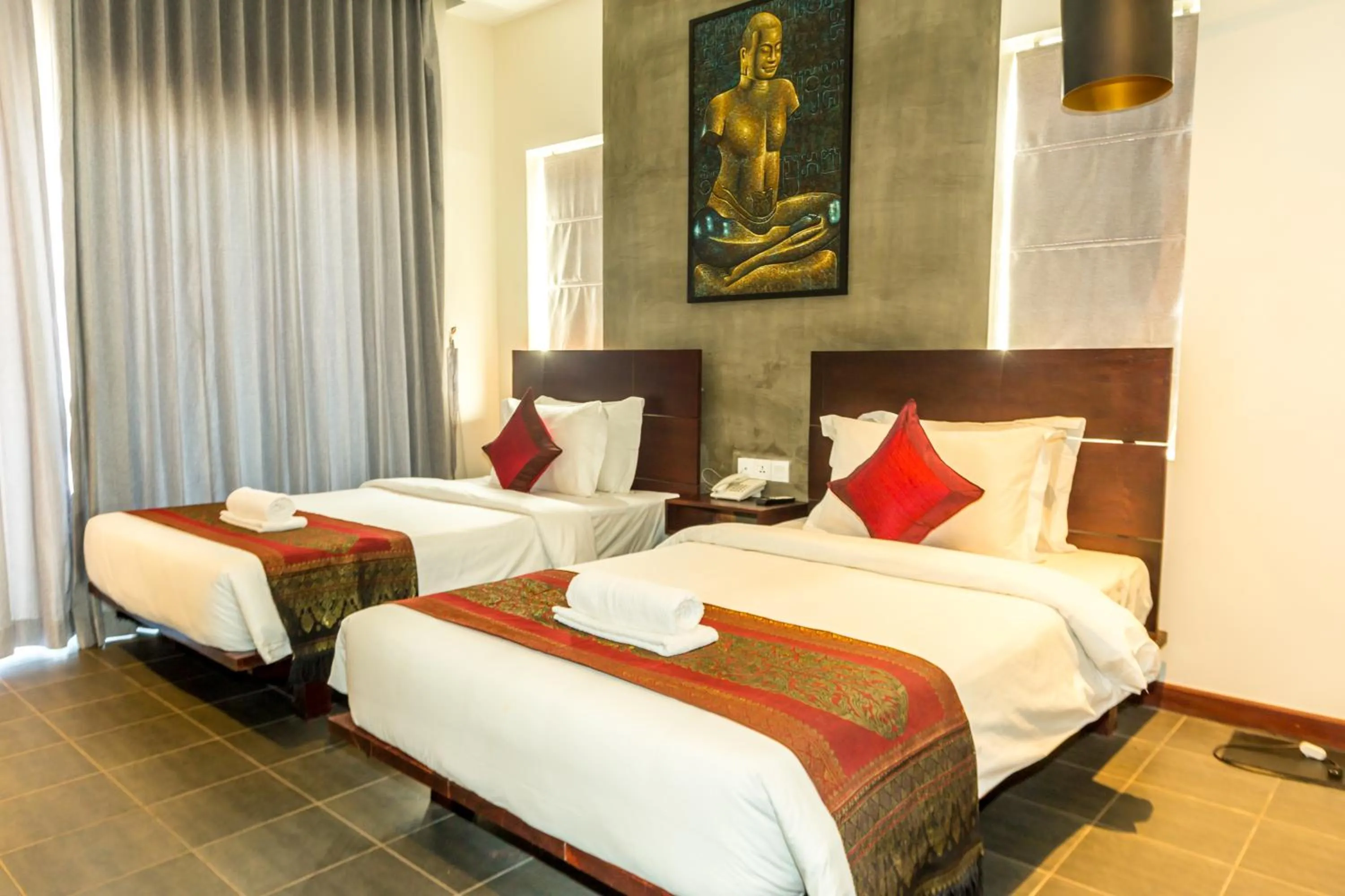 Bed in CoolLand Residence & Spa