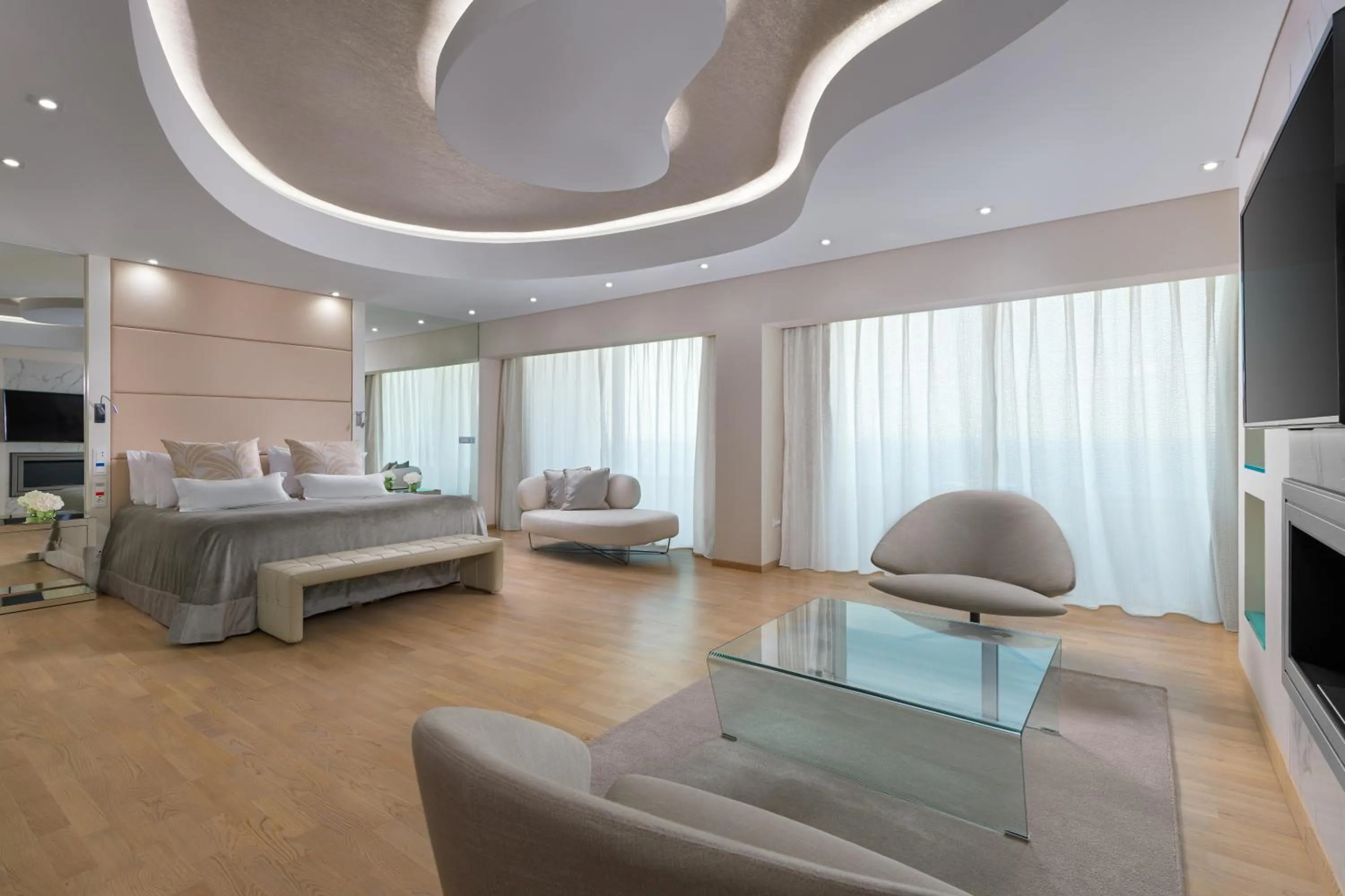 Bedroom, Bed in ABAV2 Suites by Rodos Palace