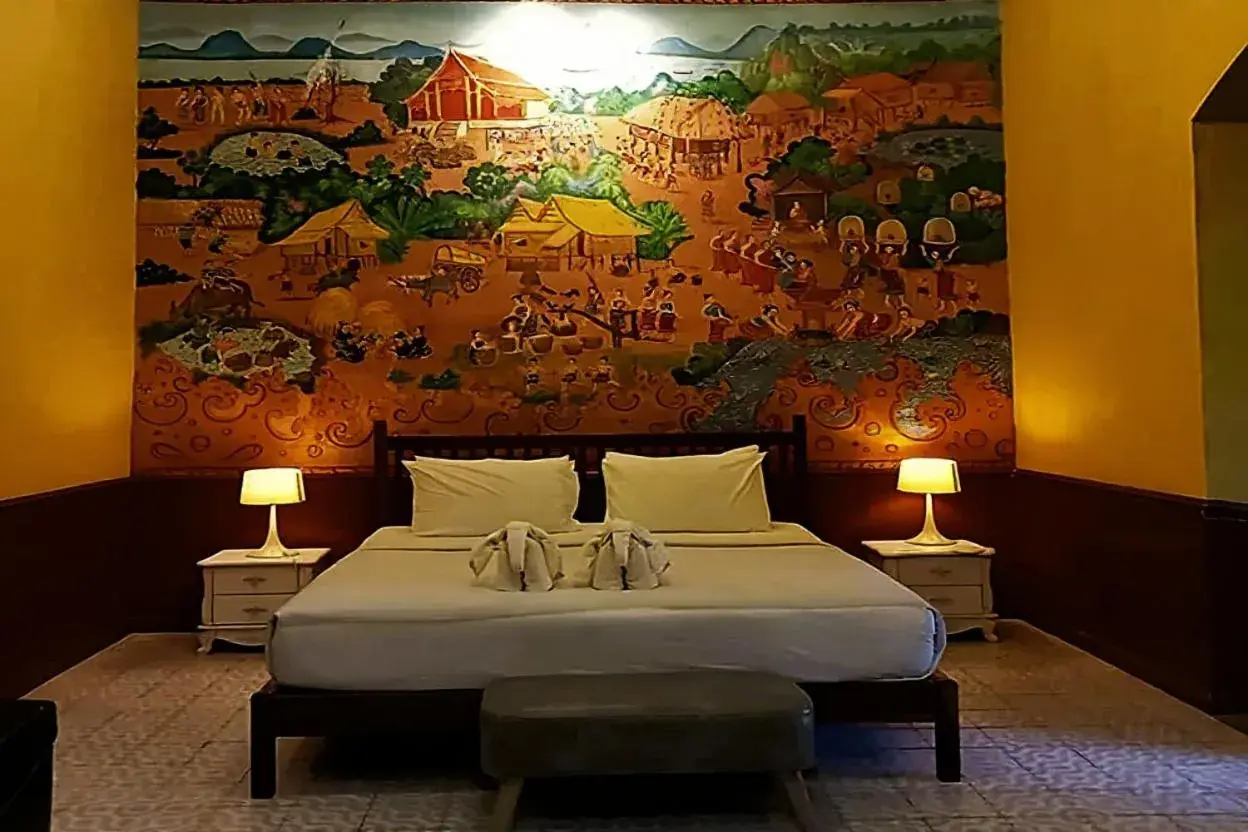 Bed in Sala Done Khone Hotel Bed in Sala Done Khone Hotel