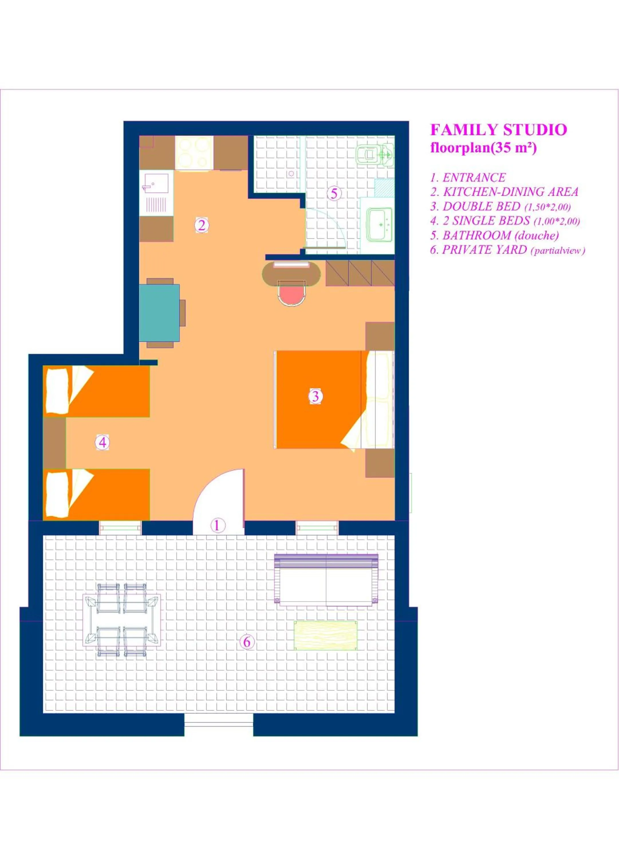 Photo of the whole room in Mikros Gialos Apartments