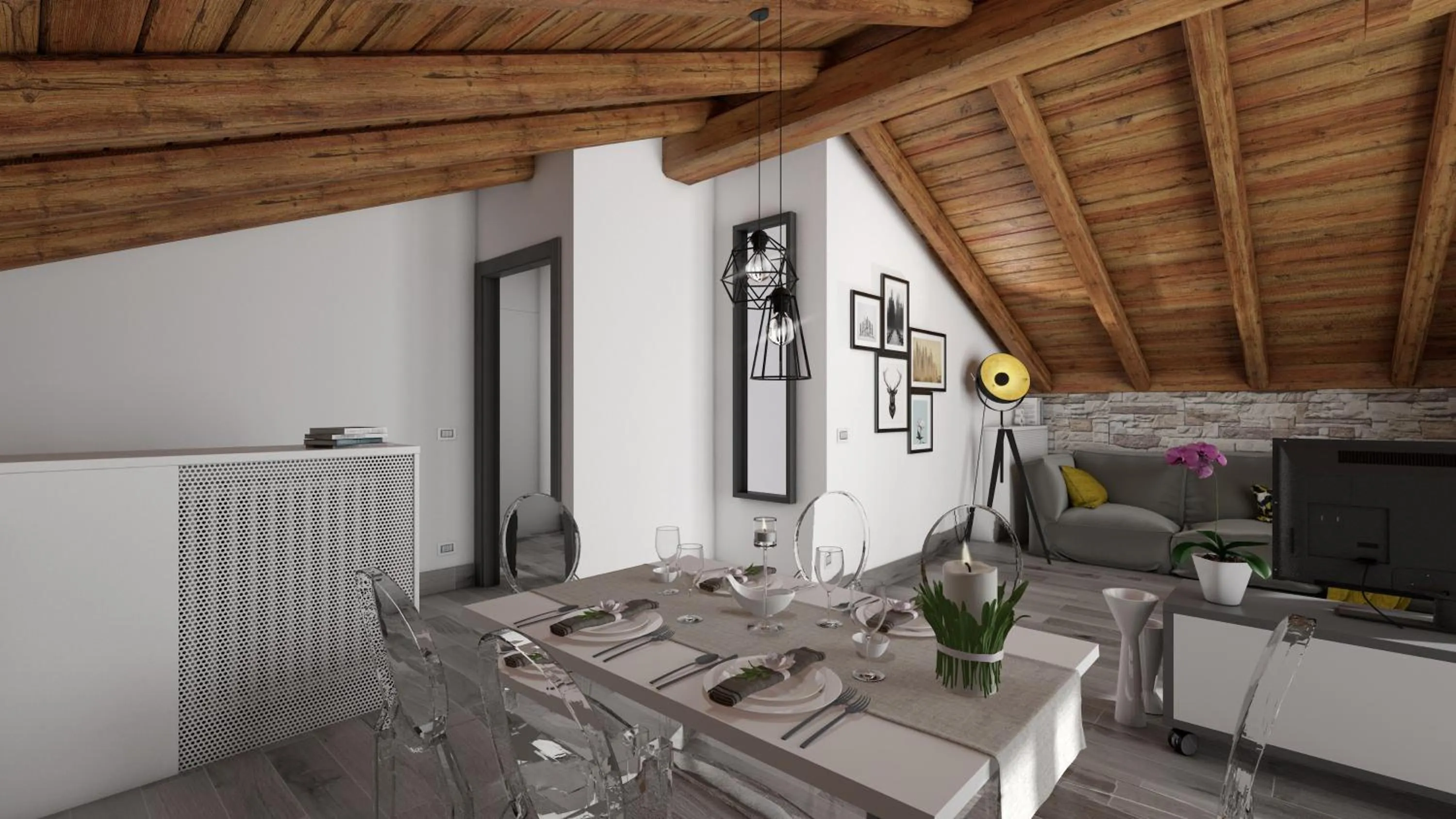 Living room in Residenza Marconi