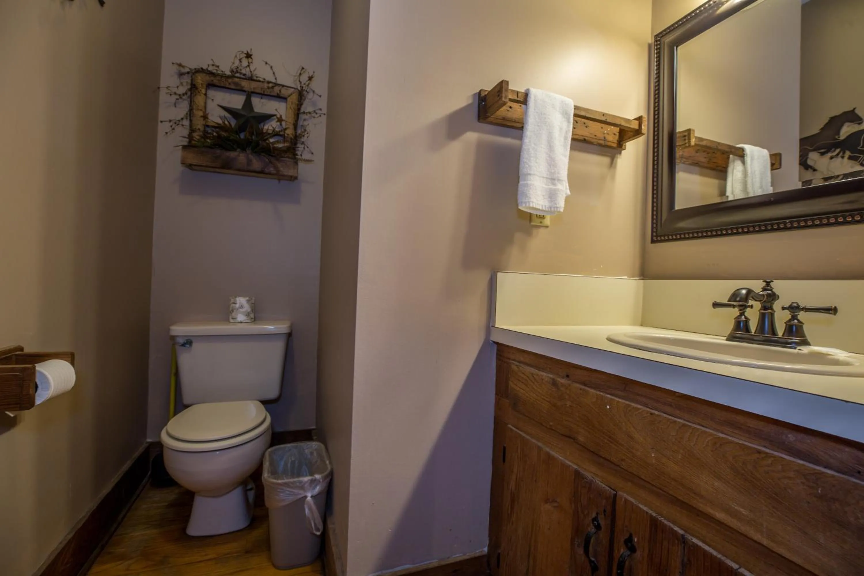 Toilet in Springmaid Mountain Retreat & Stables