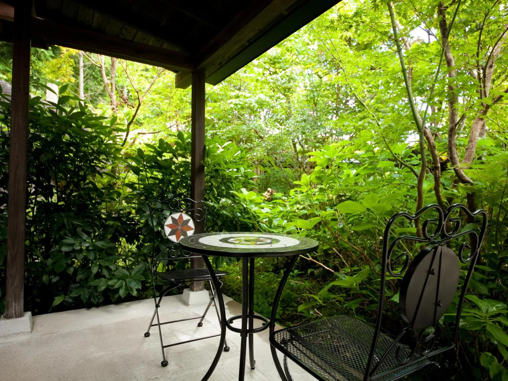 Balcony/Terrace in Yufuin Gettouan