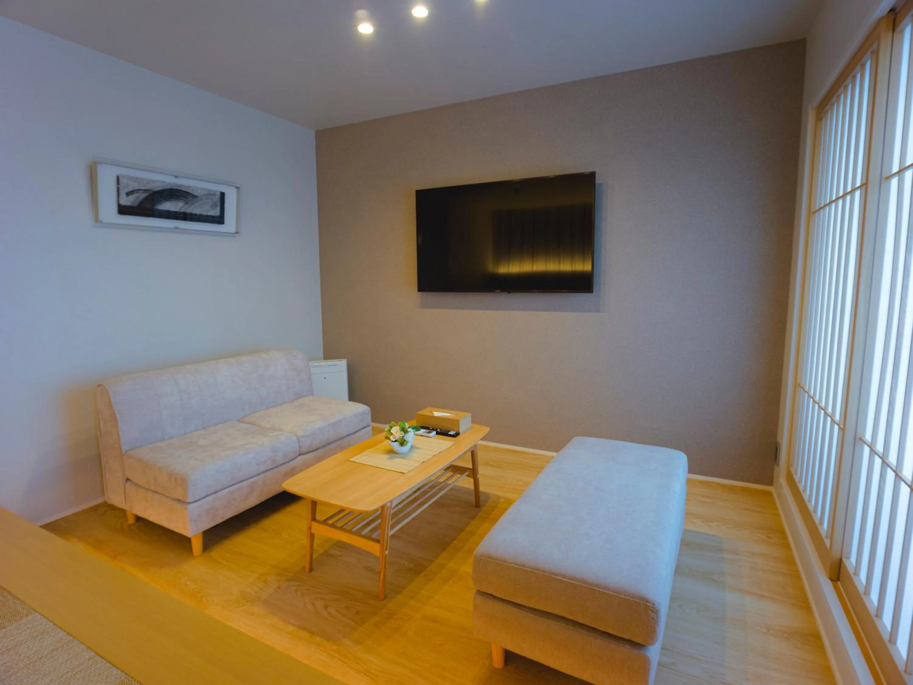 Living room in GRAND BASE Hakata Sumiyoshi