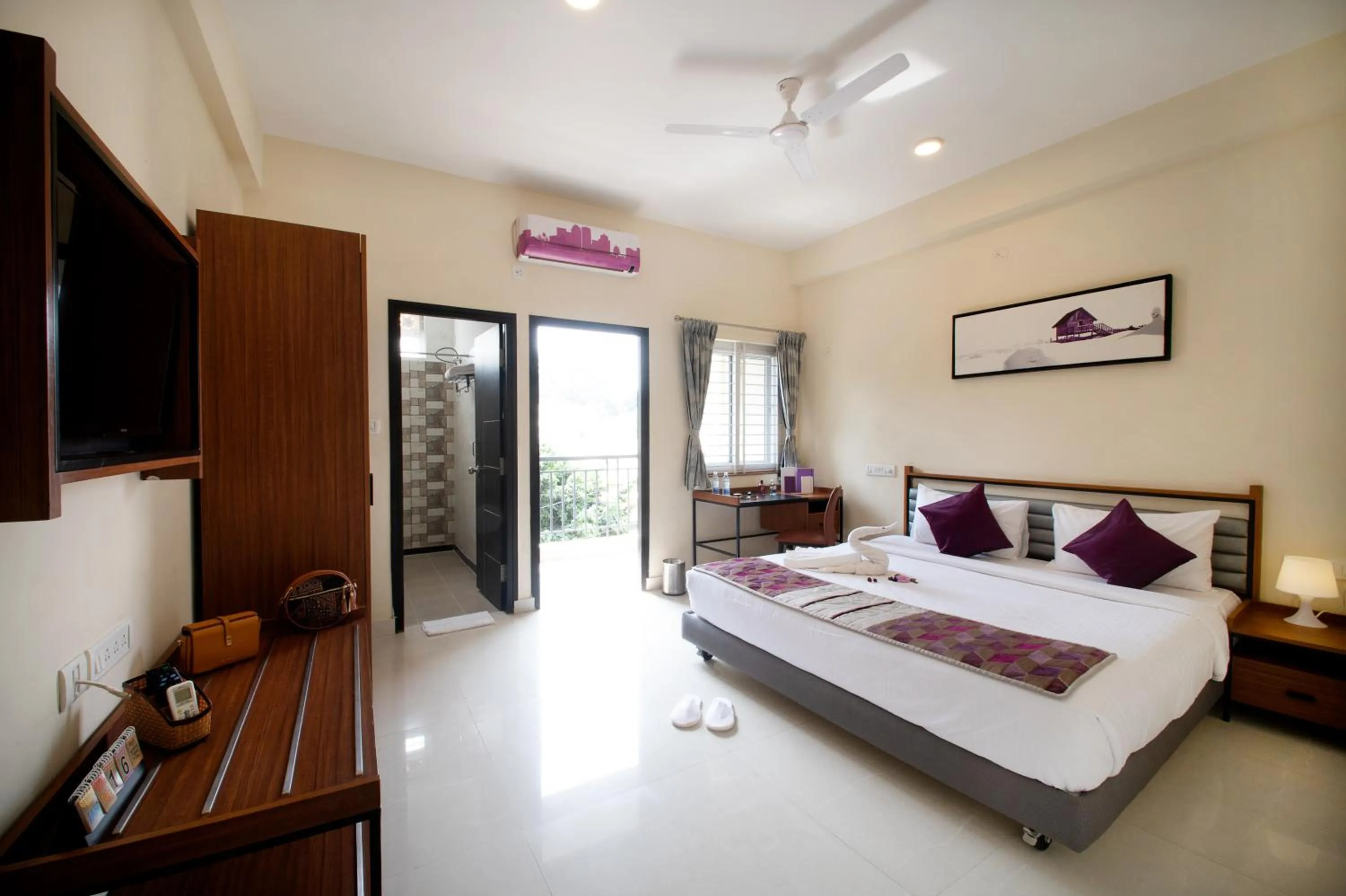 Bedroom in Purple Cloud Urban