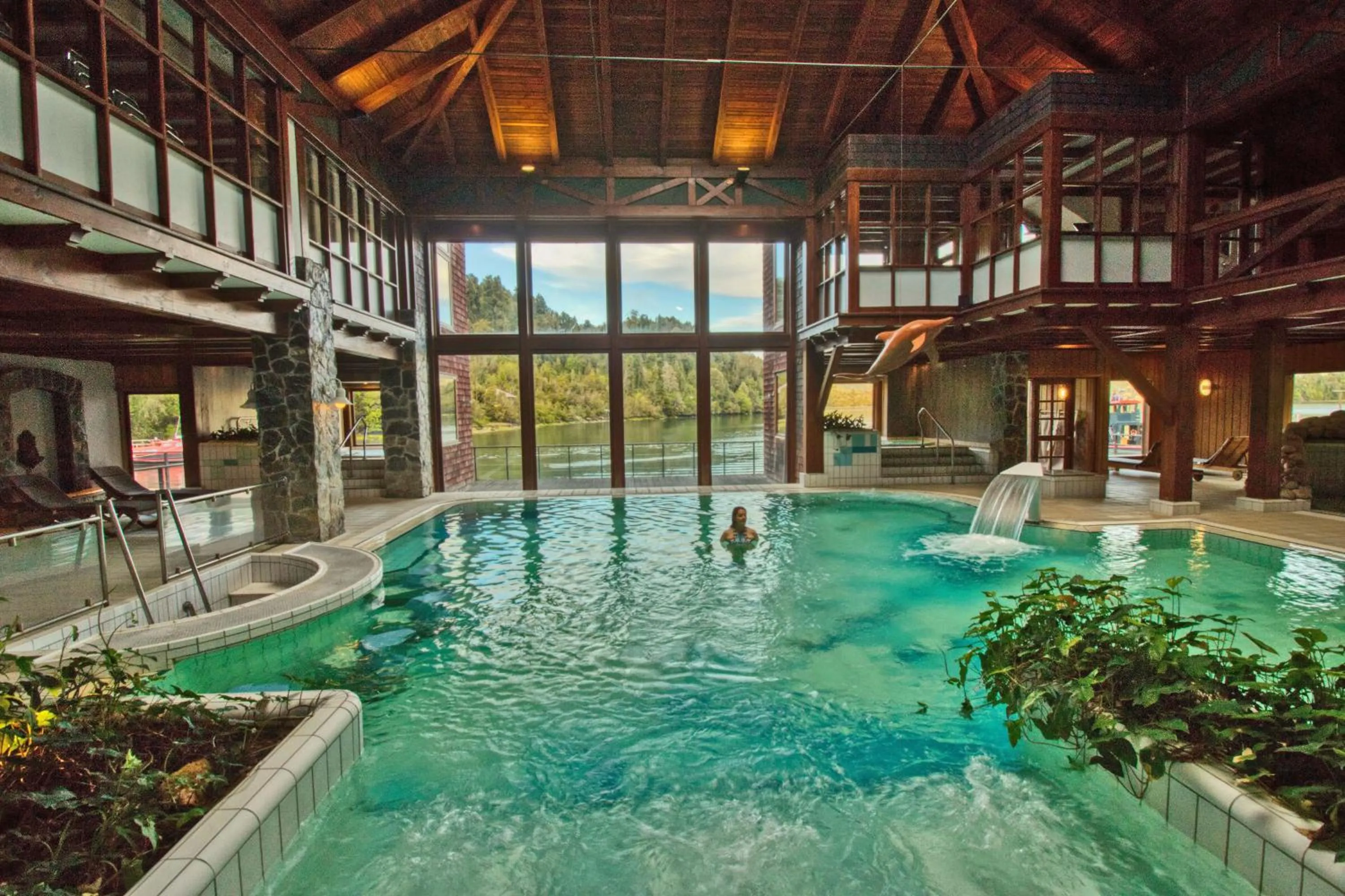 Hot Spring Bath in Puyuhuapi Lodge & Spa