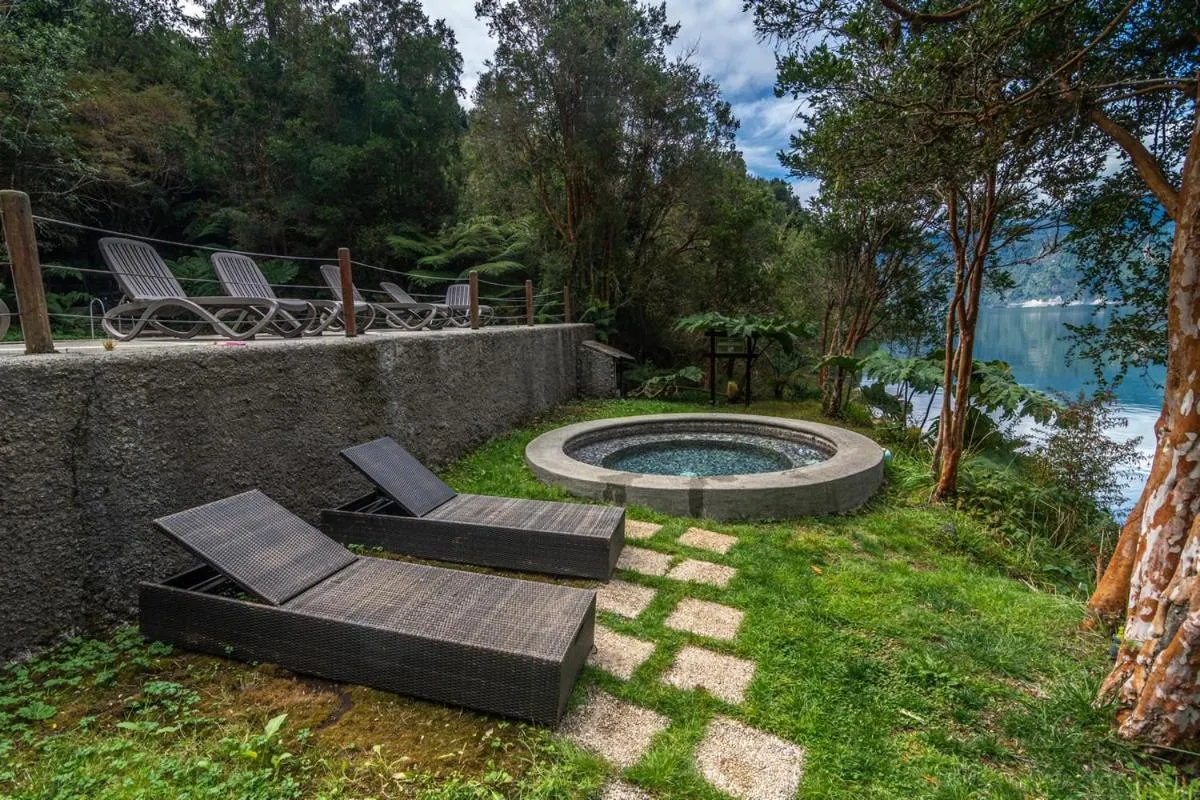 Swimming pool in Puyuhuapi Lodge & Spa