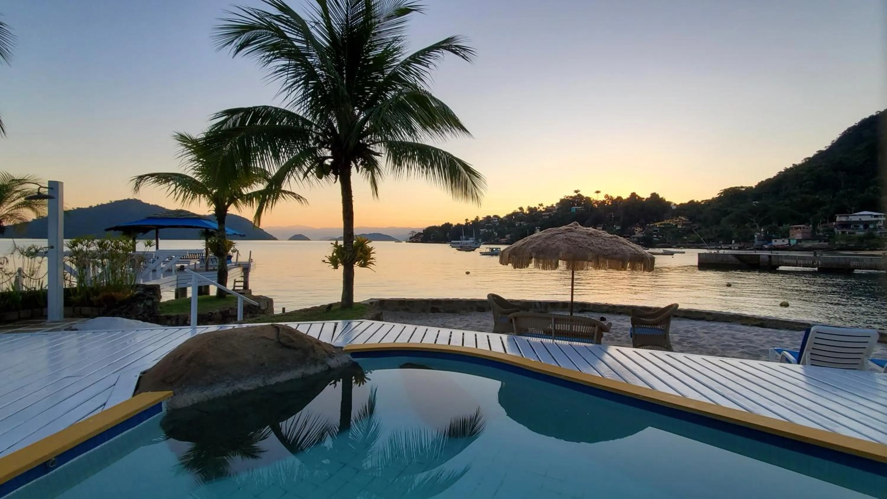 Pool view in Pousada Mestre Augusto