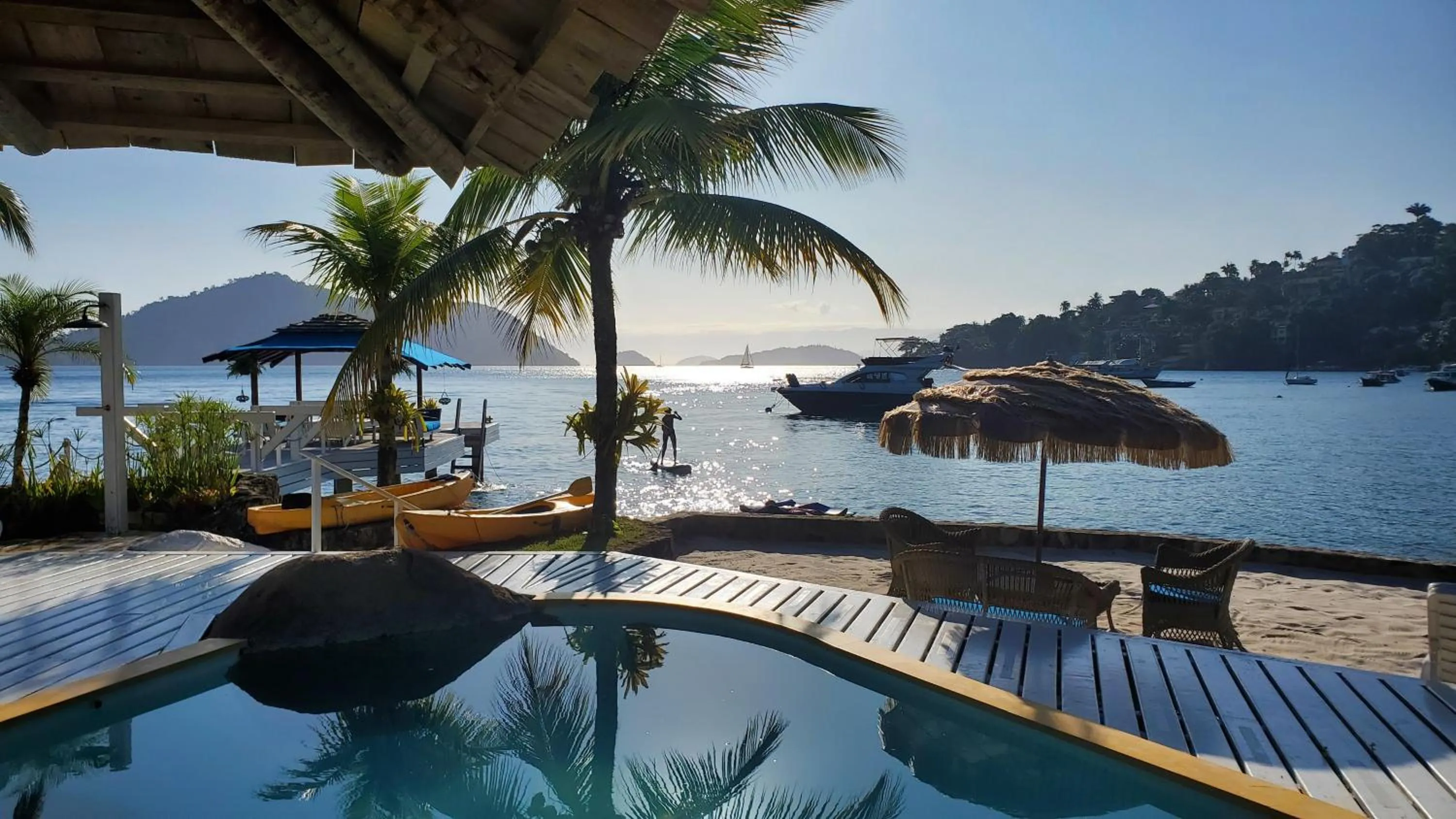 Pool view in Pousada Mestre Augusto