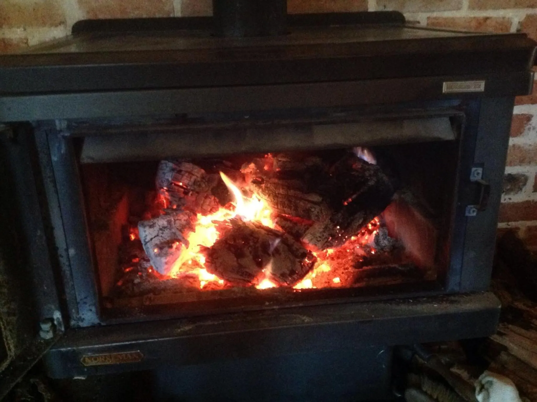 fireplace in Hawk's Nest Bed & Breakfast