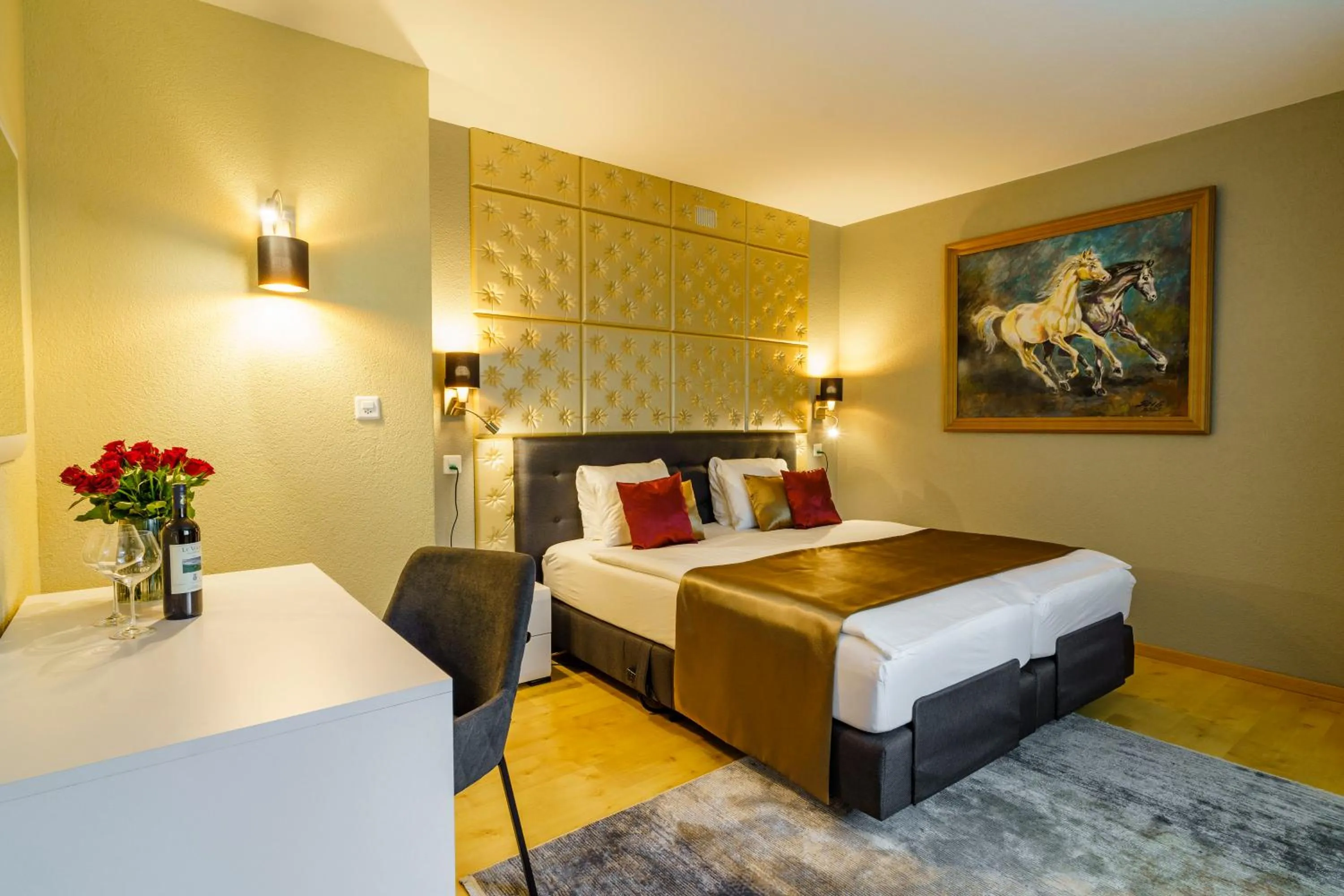 Bed in Seeblick SMART Hotel Rössli