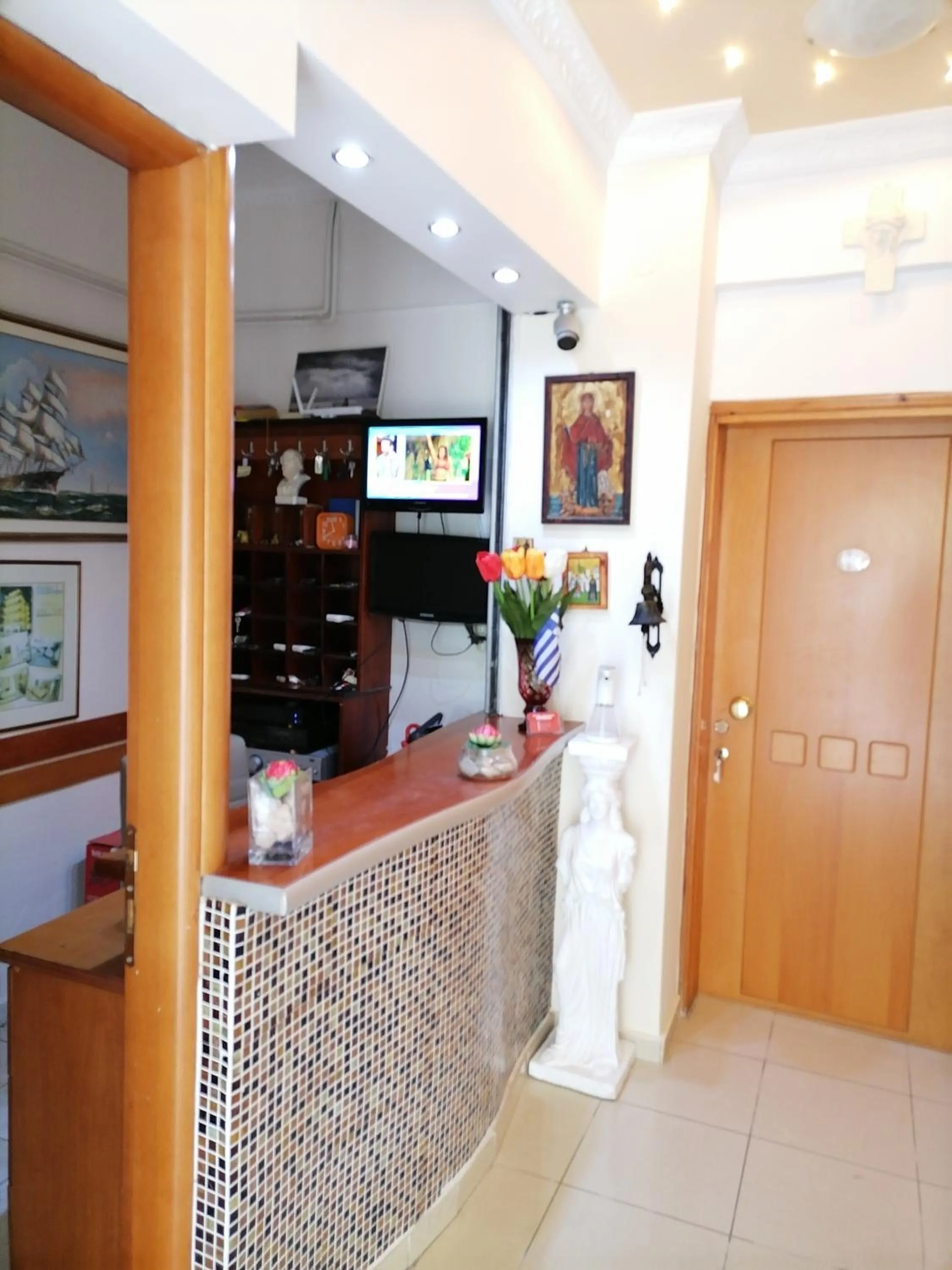 Lobby or reception in Hotel Exarhos