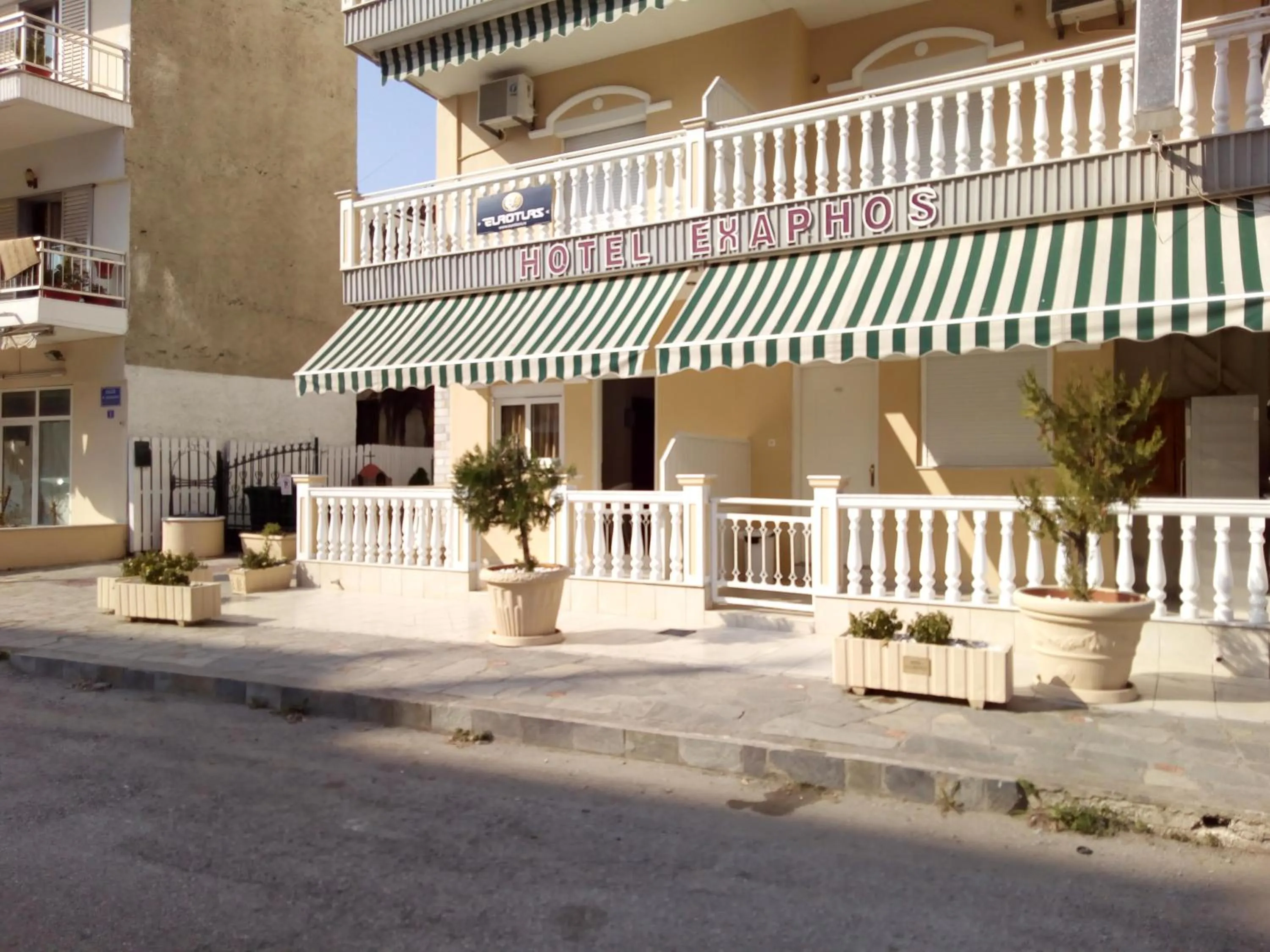 Quiet street view in Hotel Exarhos