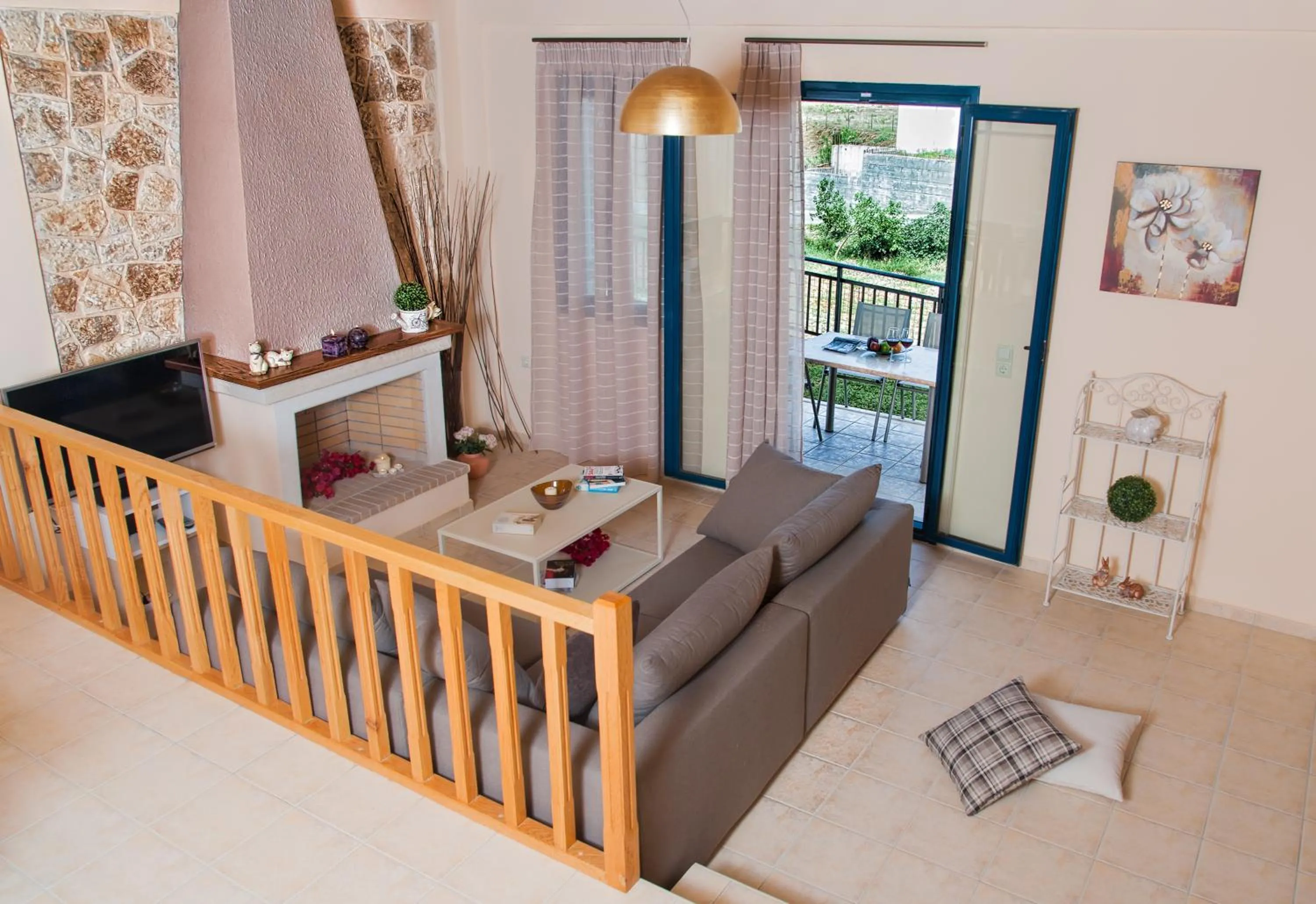 Living room, Bed in Crete Residence Villas