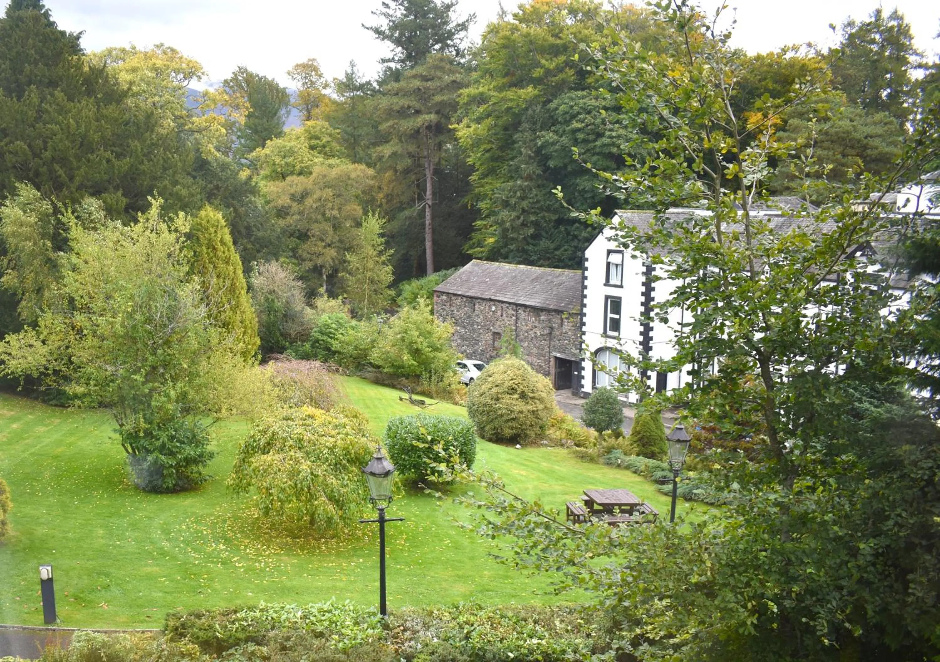 Garden view in Derwent Manor Apartments