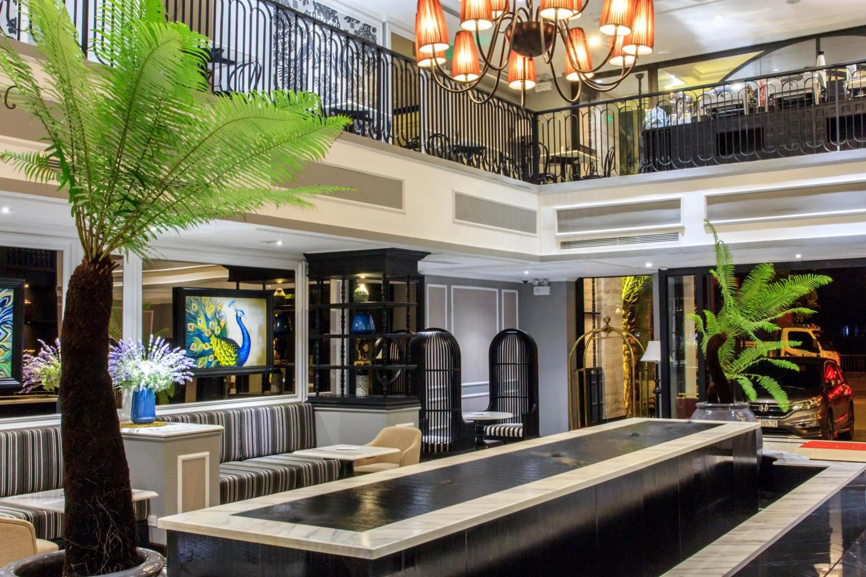 Lobby or reception in Michi's hotel laocai