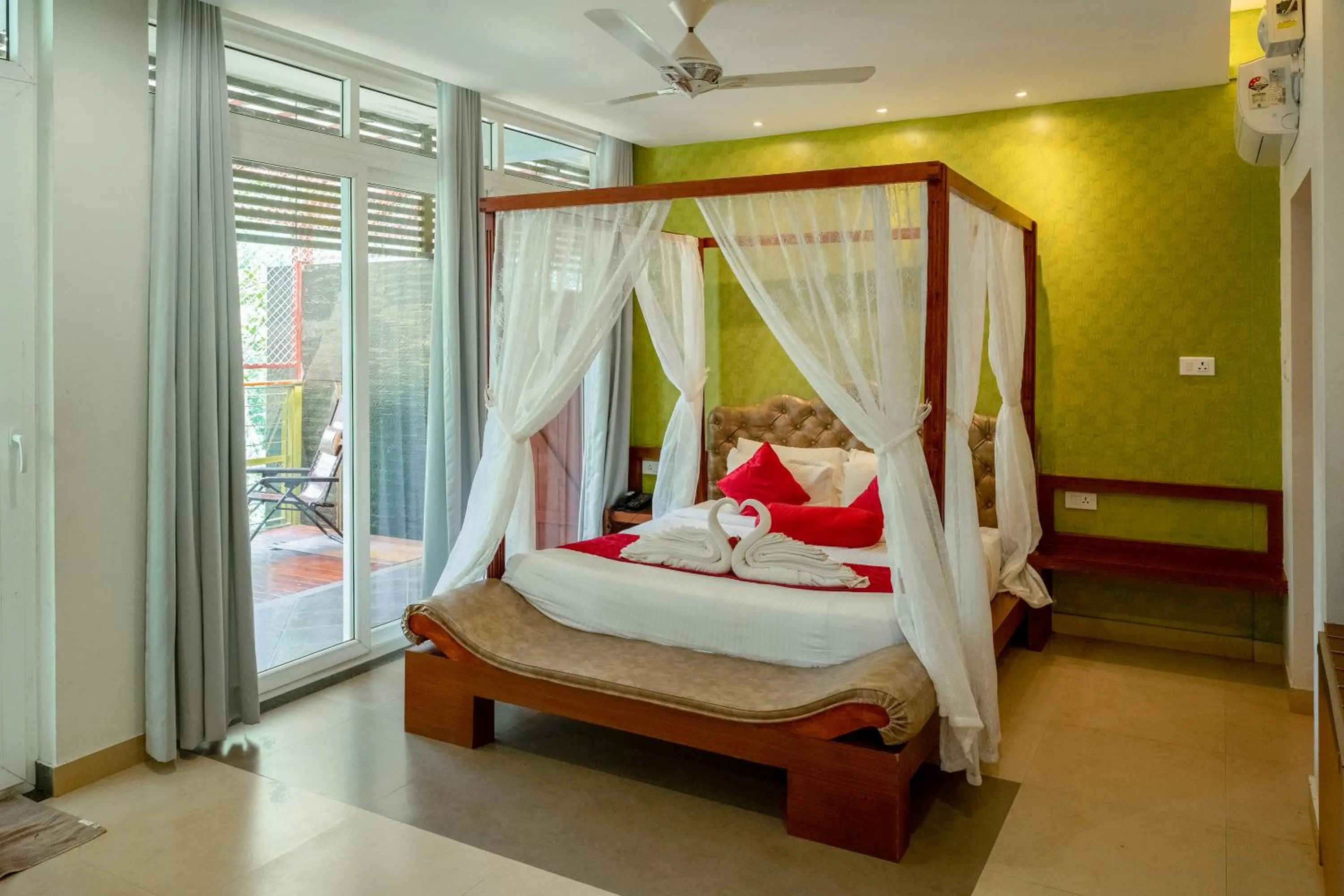 Bedroom, Bed in Kuruva Island Resort And Spa - By KABINI BREEZE