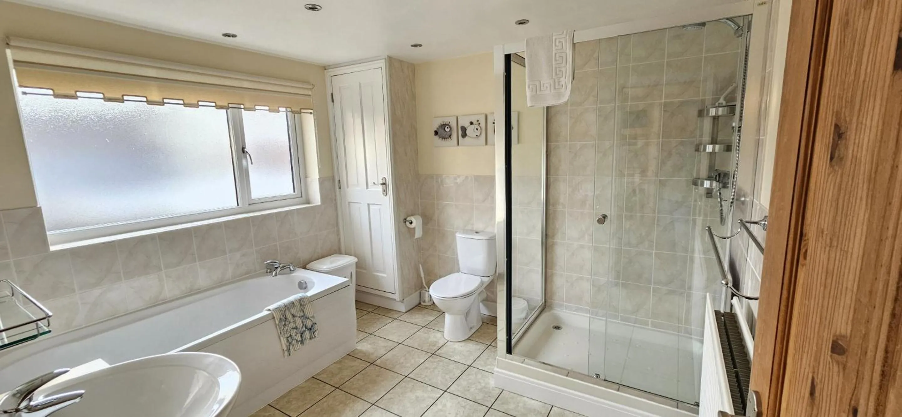 Bathroom in Saltburn Holidays Bluebell Cottage