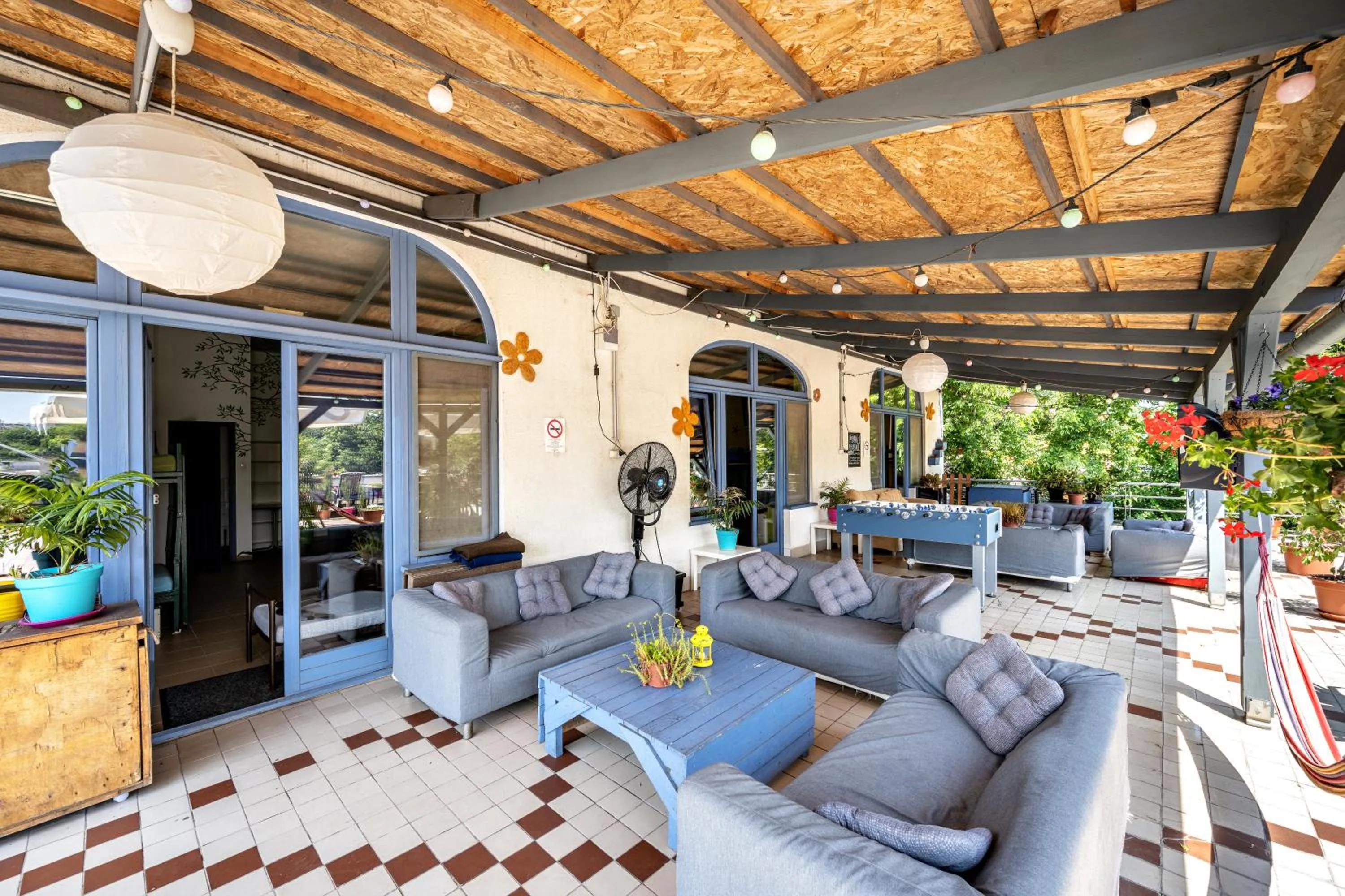 Balcony/Terrace in Island Hostel Budapest